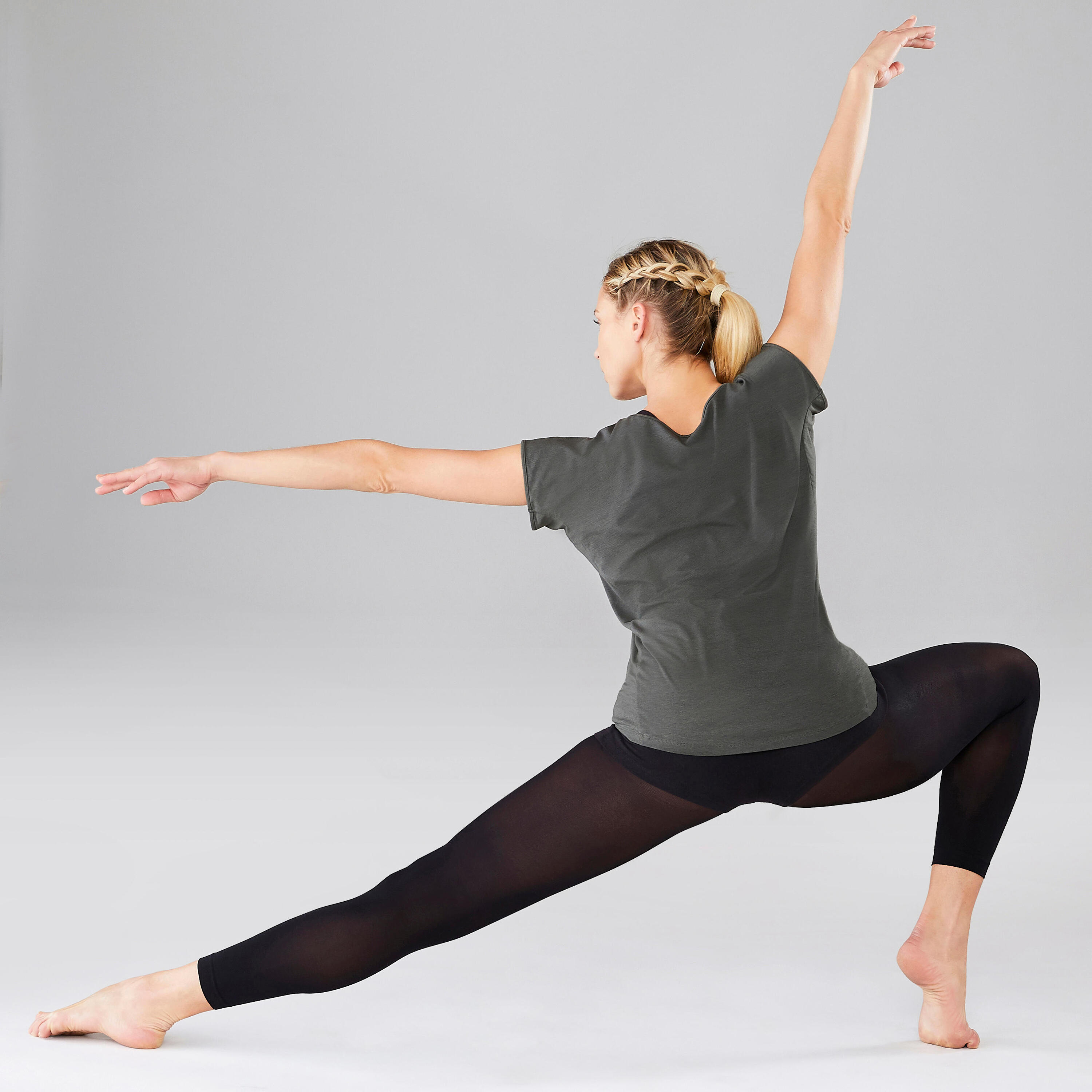 Women's Modern Dance Message T-shirt - Olive Black 3/15