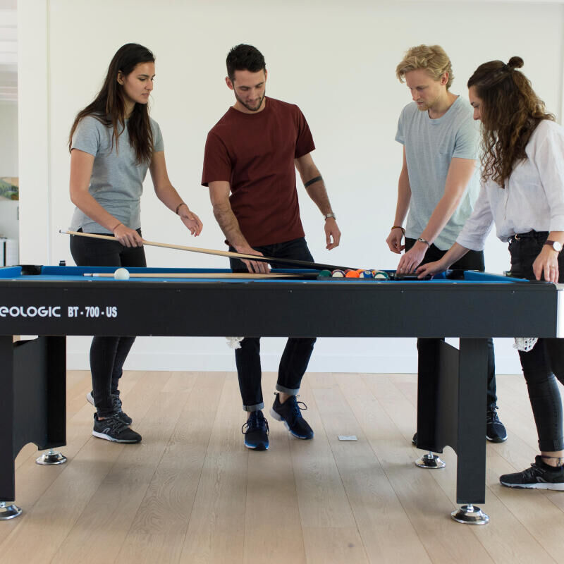 Hoe stel je je biljarttafel af