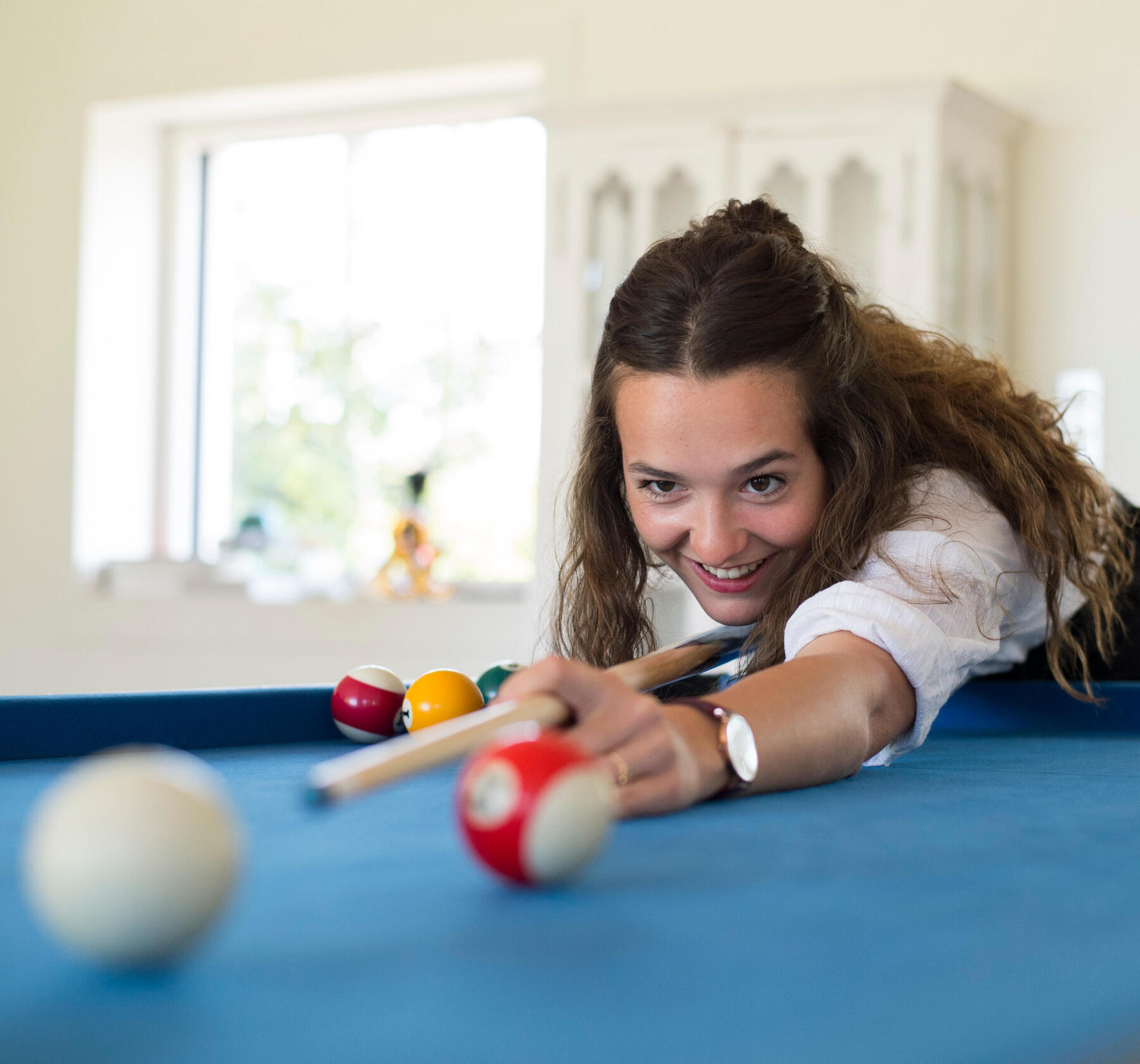 tapis billard vert précision concentration