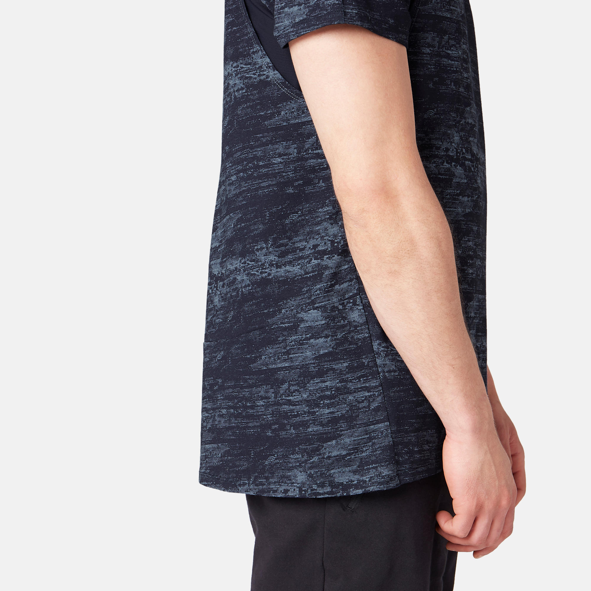 540 Free Move Pilates & Gentle Gym T-Shirt - Navy Blue Print 7/8