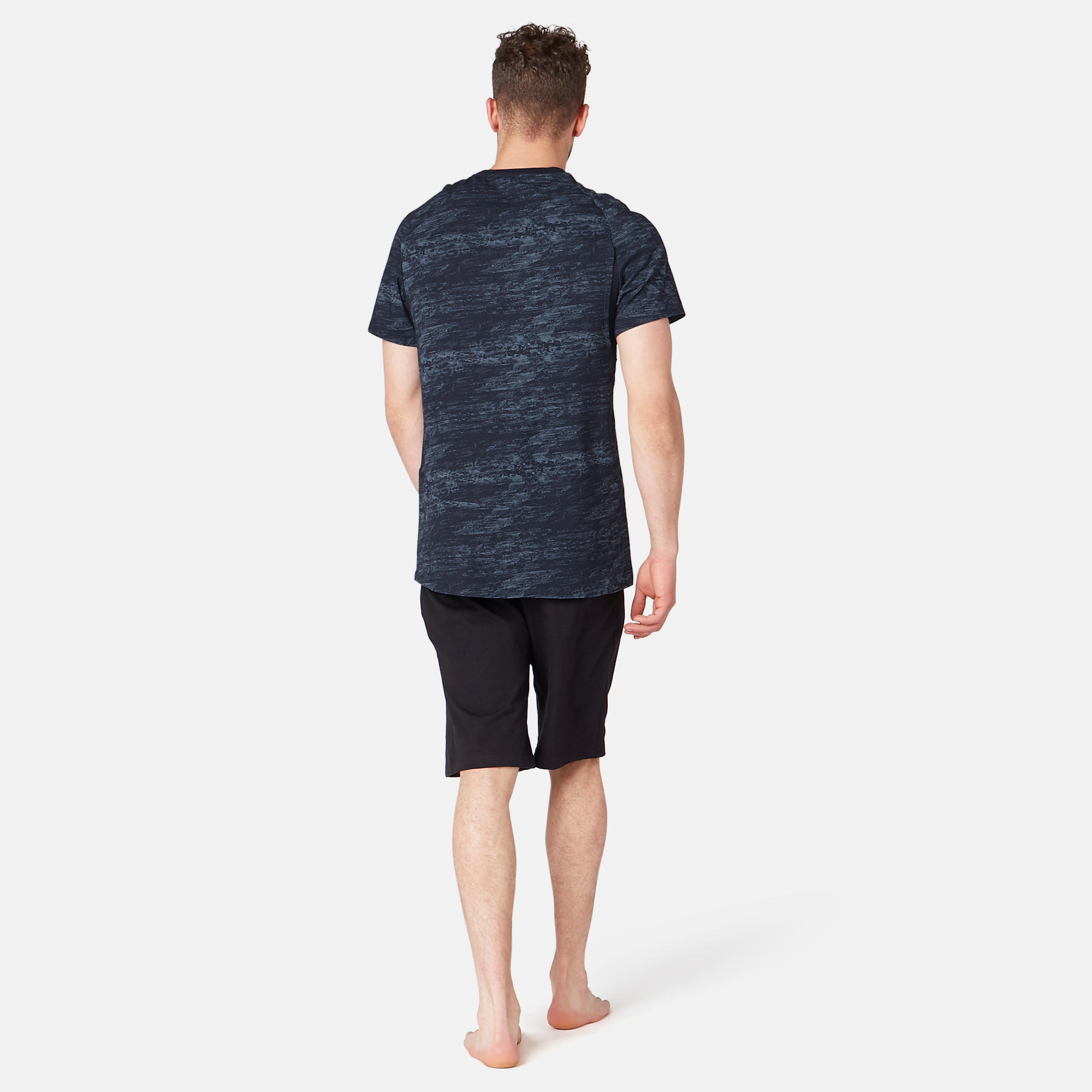 540 Free Move Pilates & Gentle Gym T-Shirt - Navy Blue Print 4/8