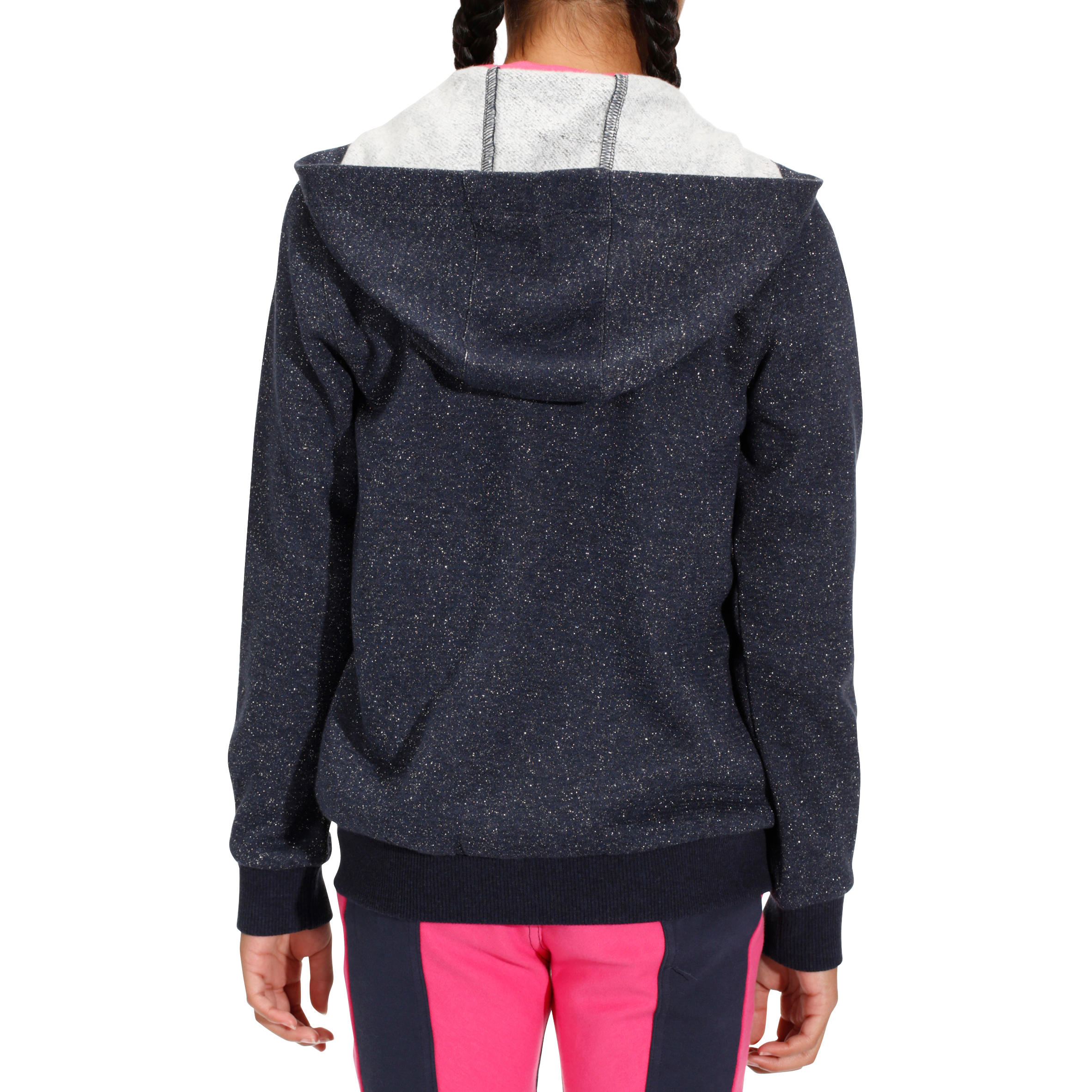 Children's Horse Riding Sweatshirt - Mottled Navy with Glitter 4/17