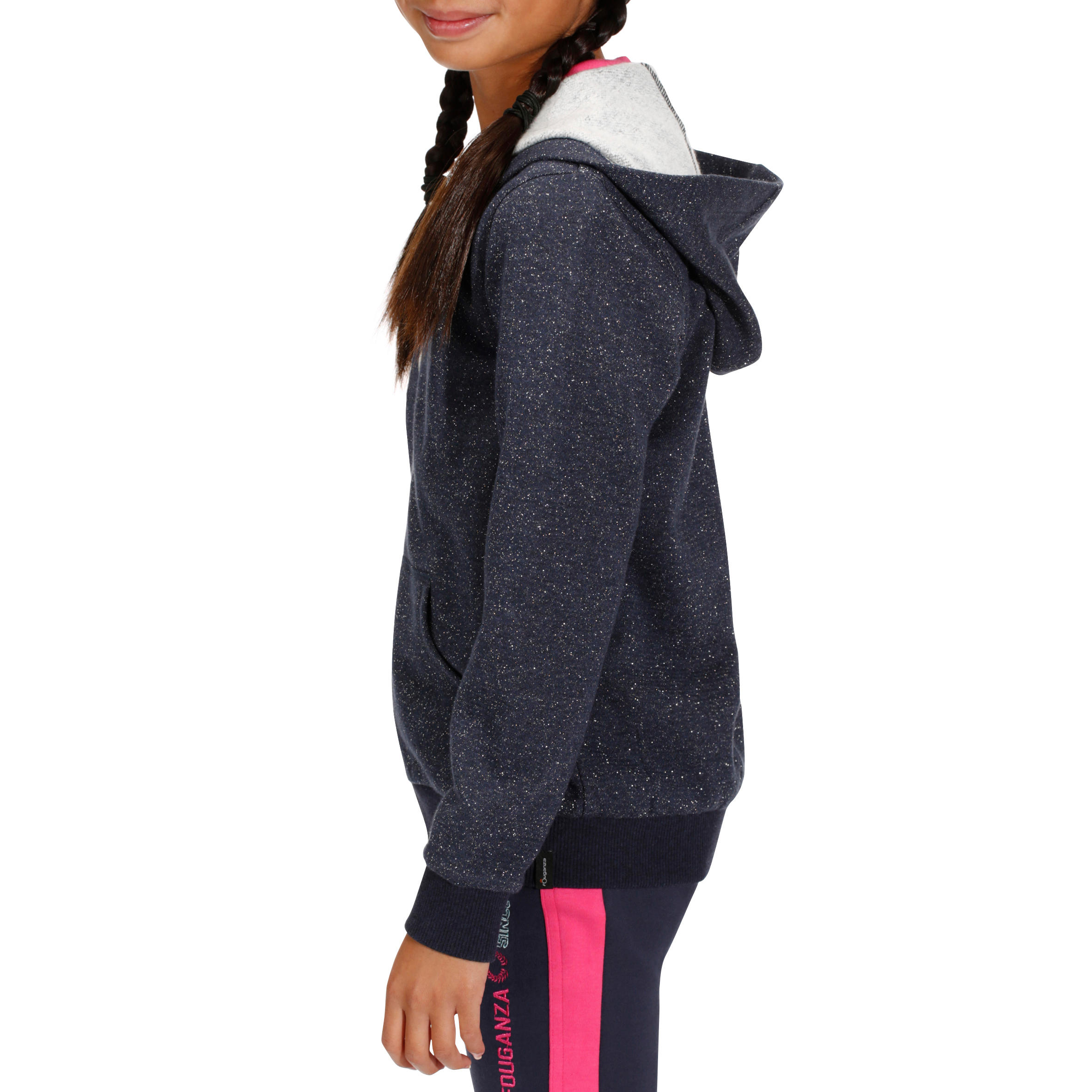 Children's Horse Riding Sweatshirt - Mottled Navy with Glitter 5/17