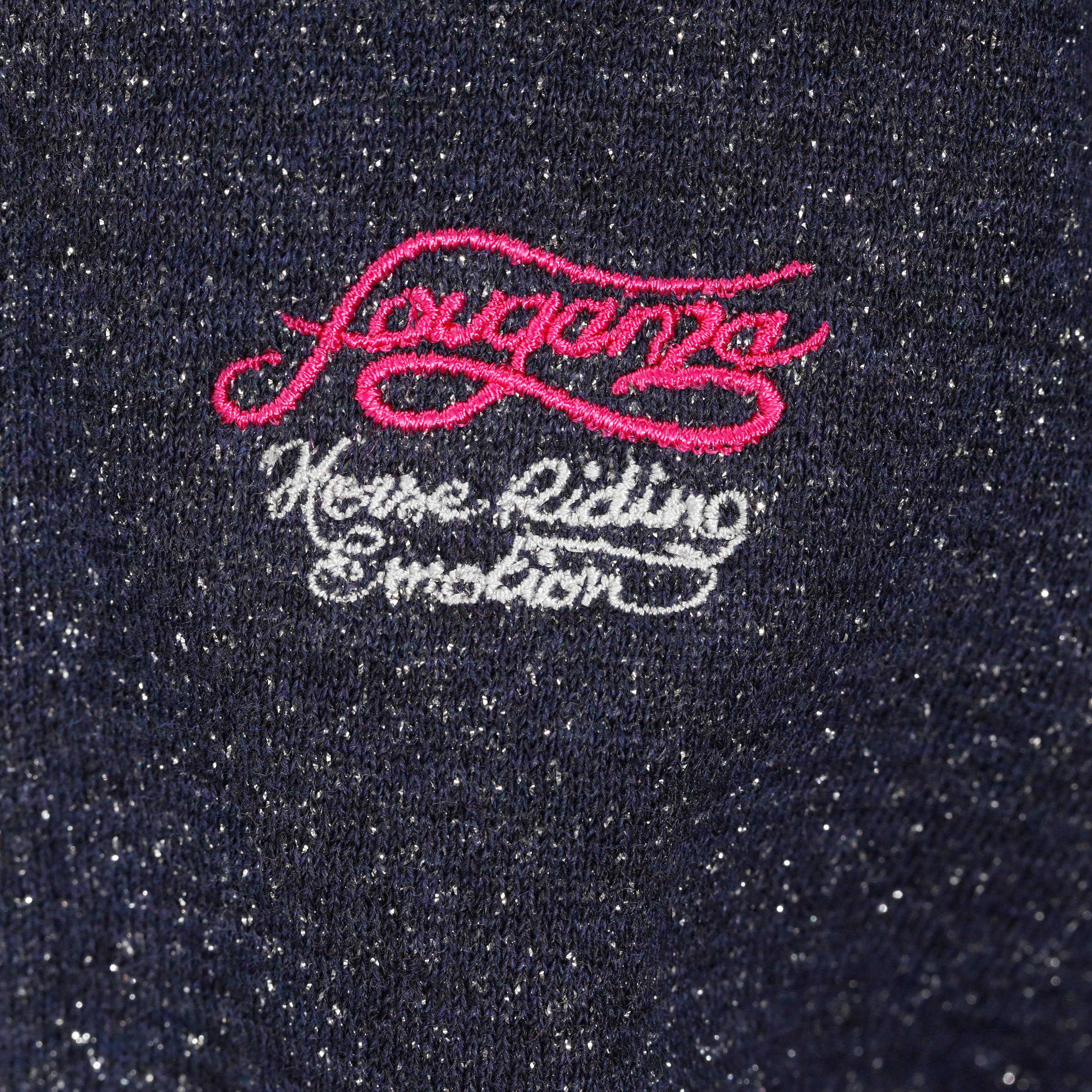 Children's Horse Riding Sweatshirt - Mottled Navy with Glitter 8/17