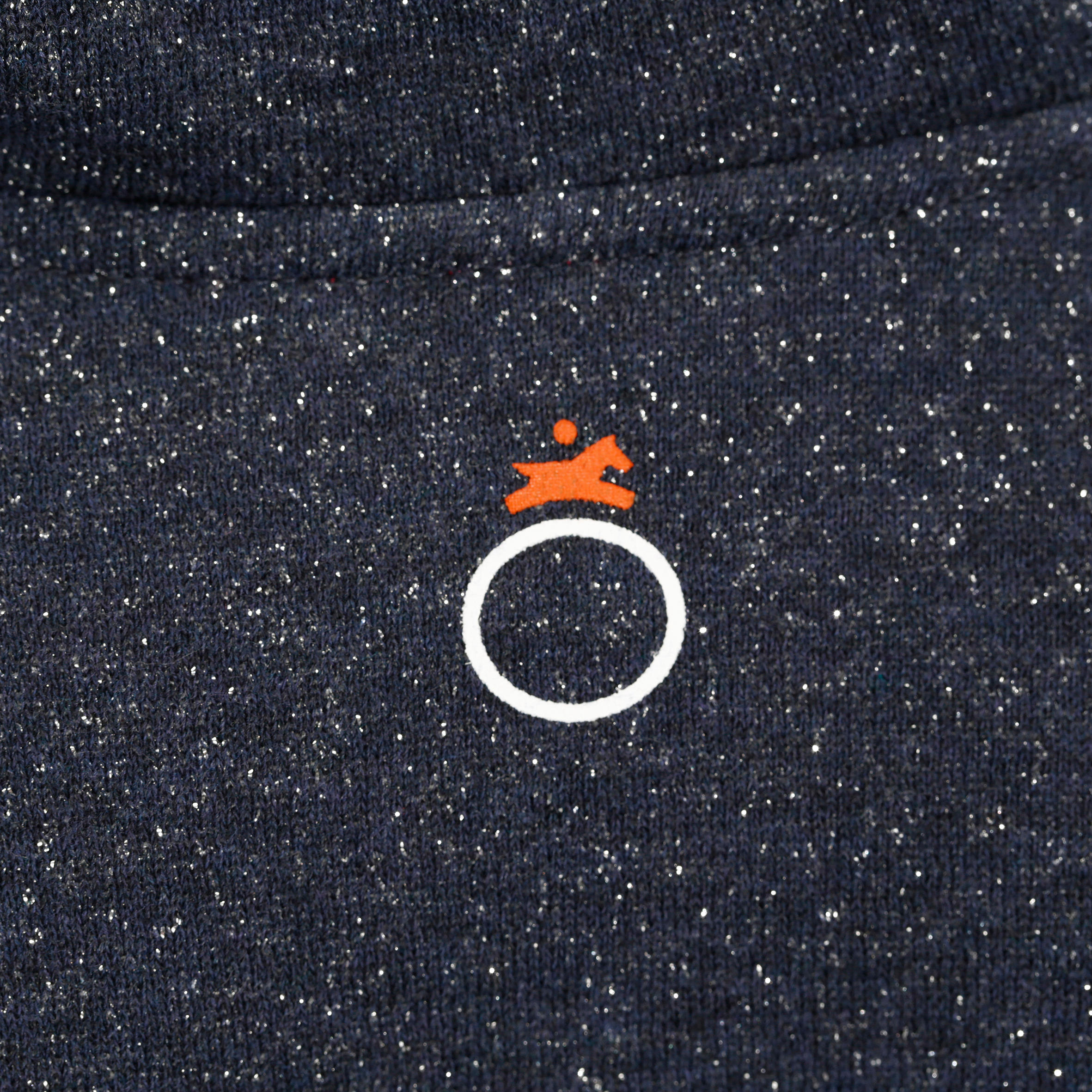 Children's Horse Riding Sweatshirt - Mottled Navy with Glitter 17/17
