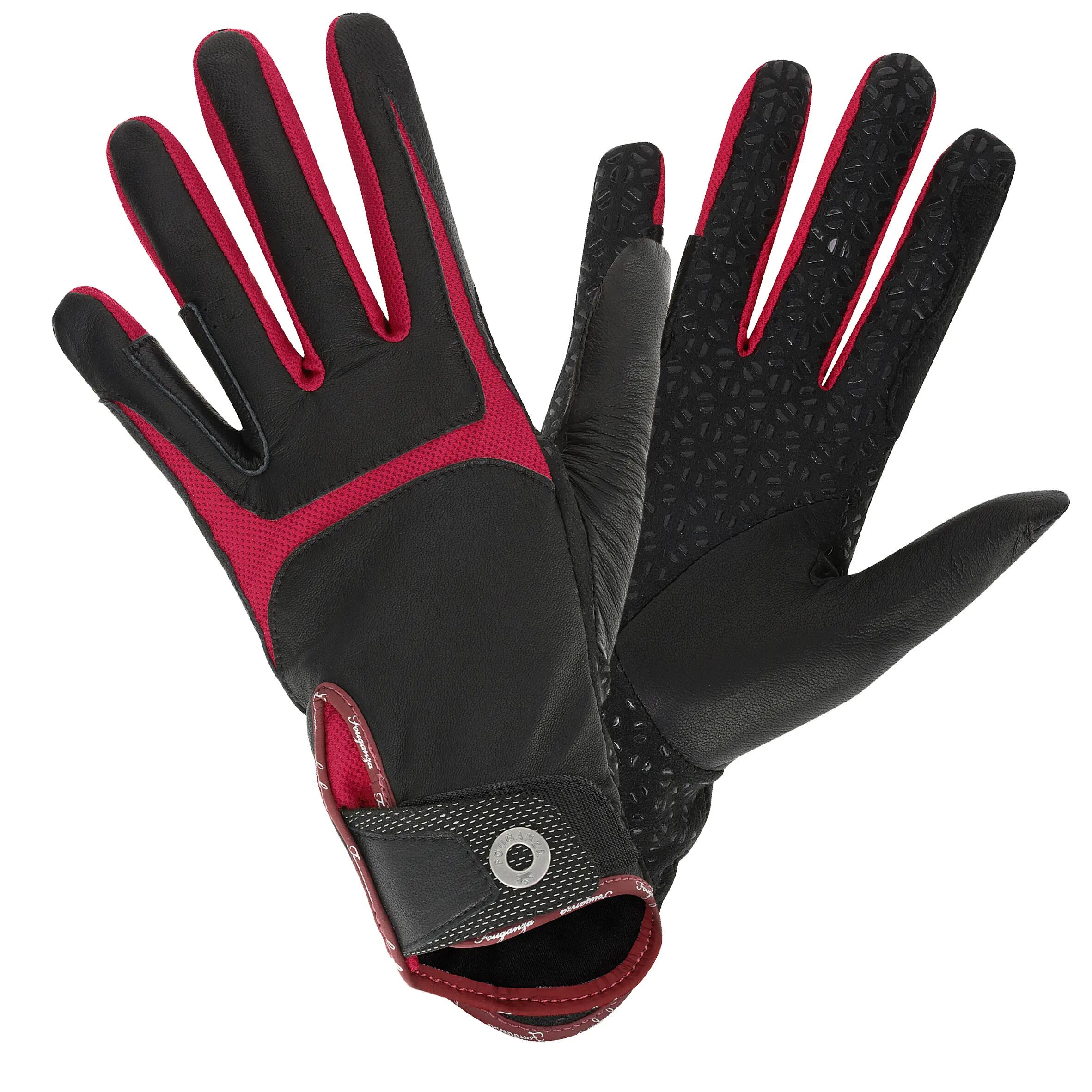 Performer Adult Horse Riding Gloves - Black/Pink 3/8