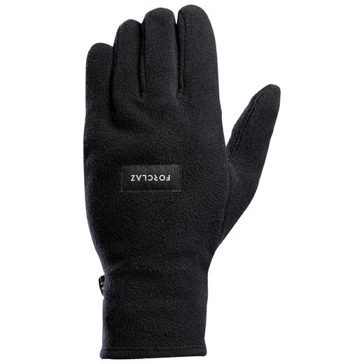 Handschuhe Erwachsene Trekking Fleece recycelt - MT100 schwarz 