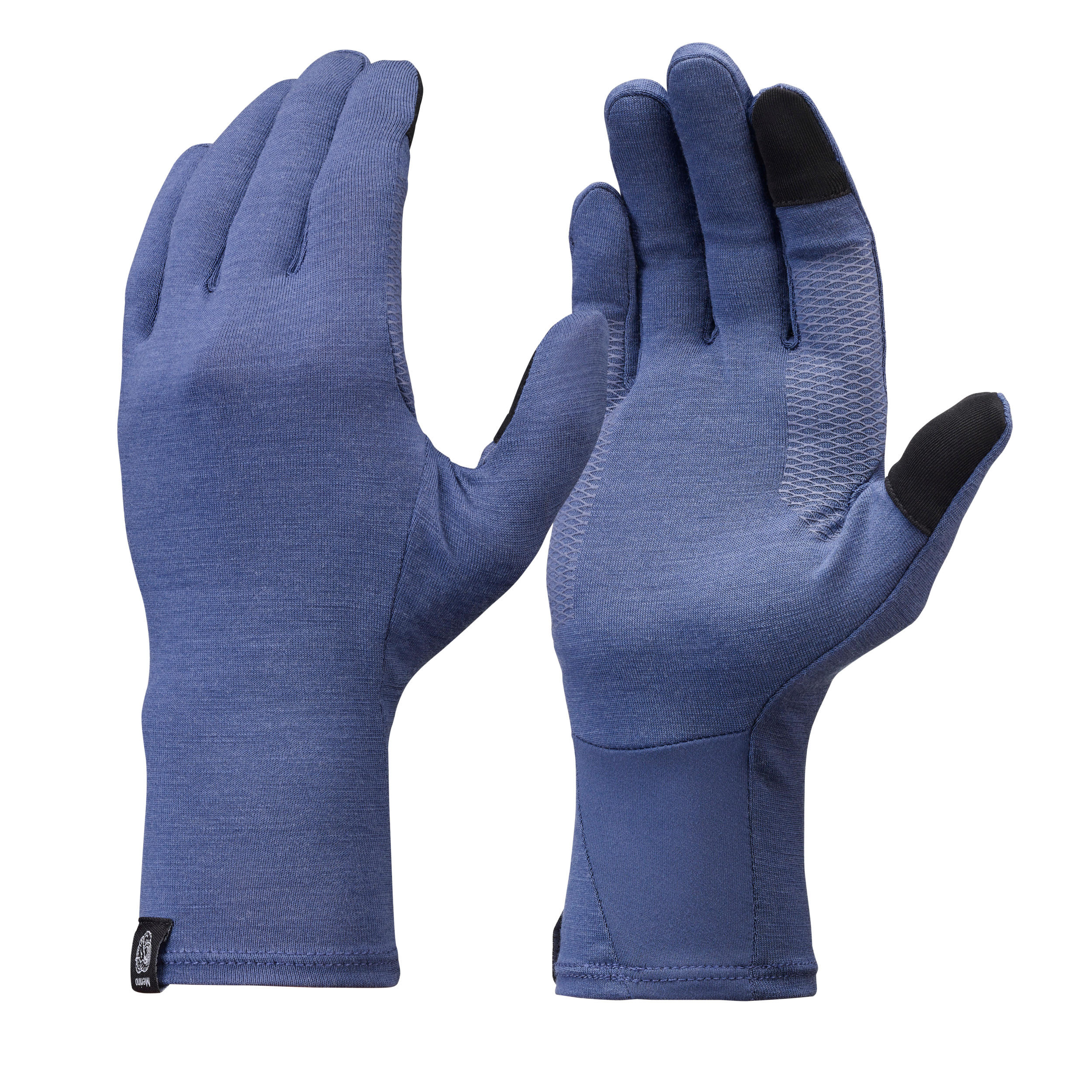 Adult Mountain Trekking Merino Wool Liner Gloves - TREK 500 Blue - Decathlon
