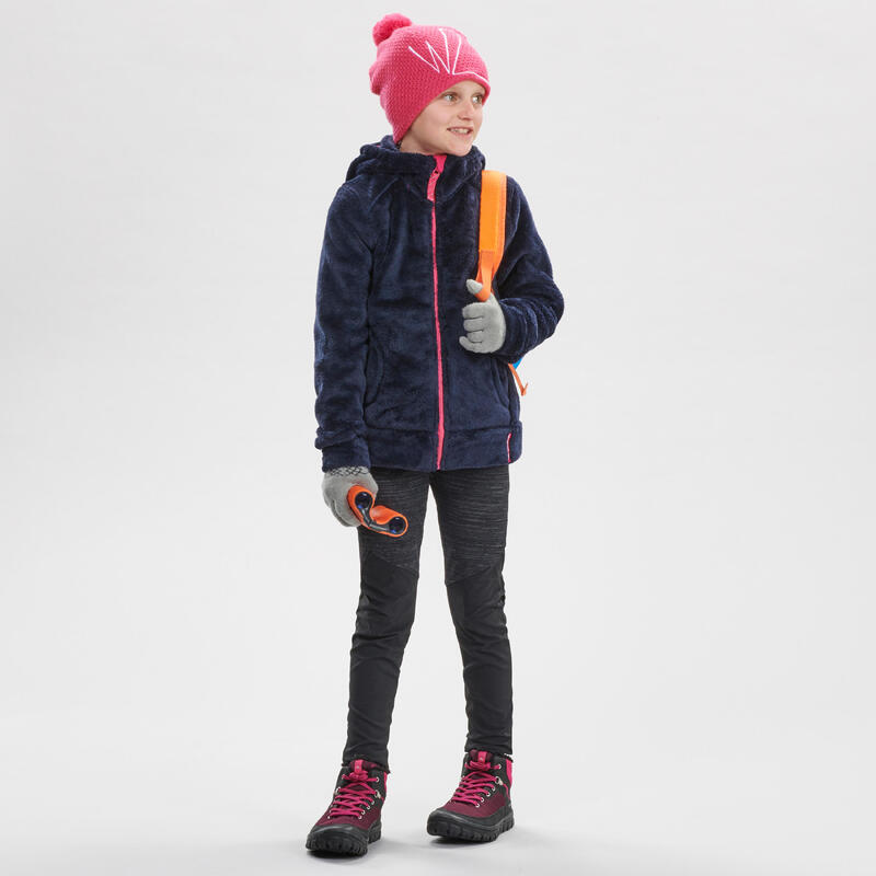 Leggings trekking neve bambina SH100 neri