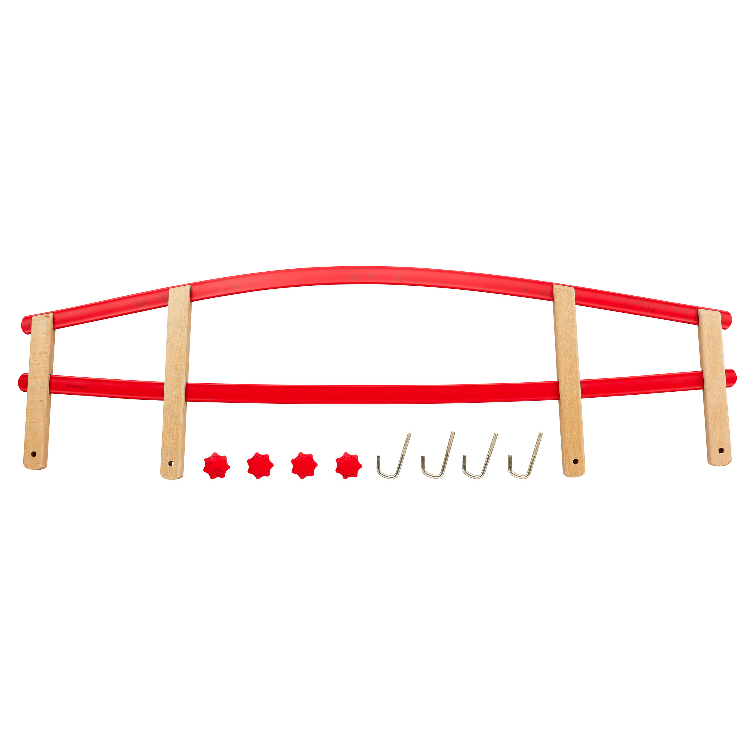 Kids' Wooden Sledge Seat Davos - Red 3/5