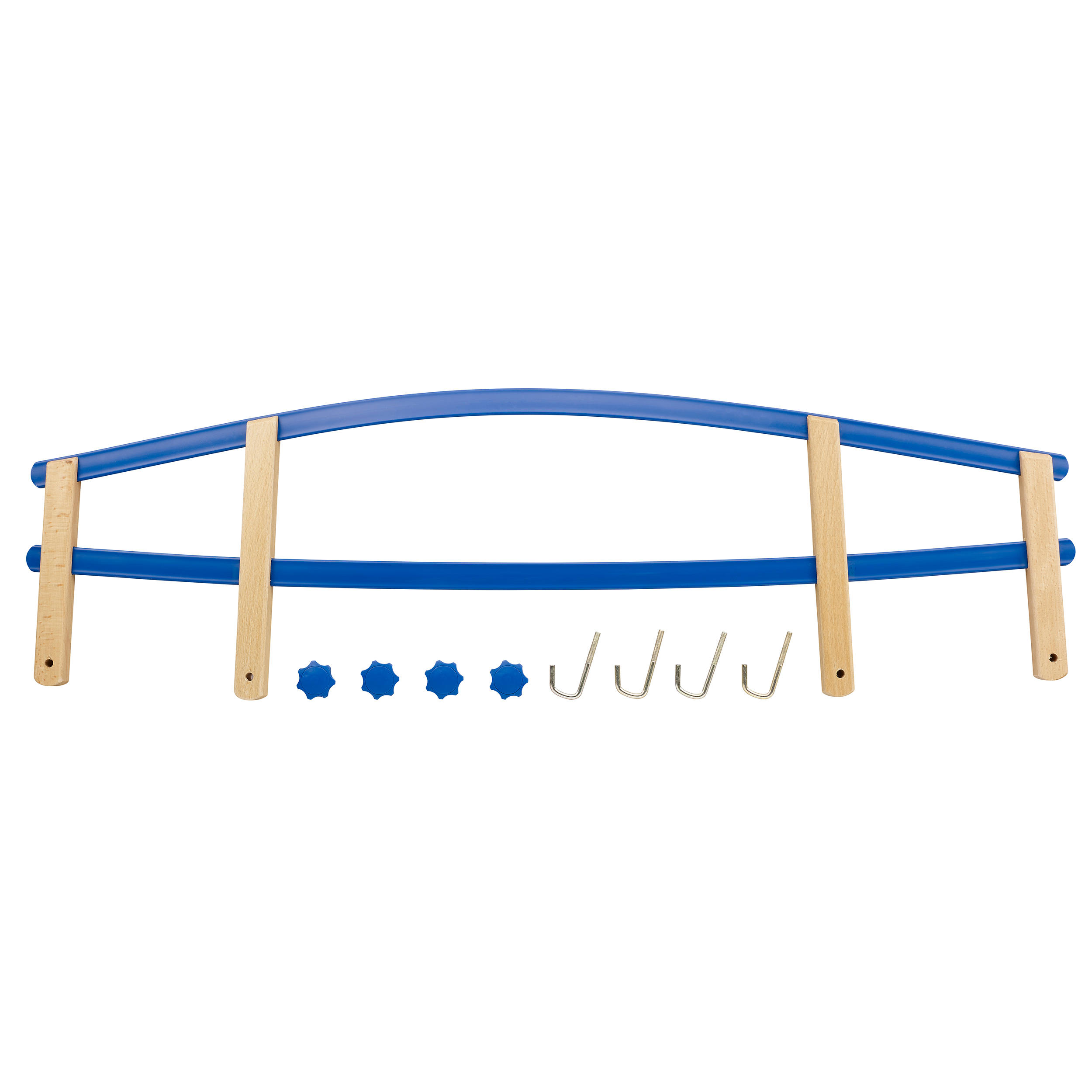 Kinderzitje voor houten slee blauw 3/4