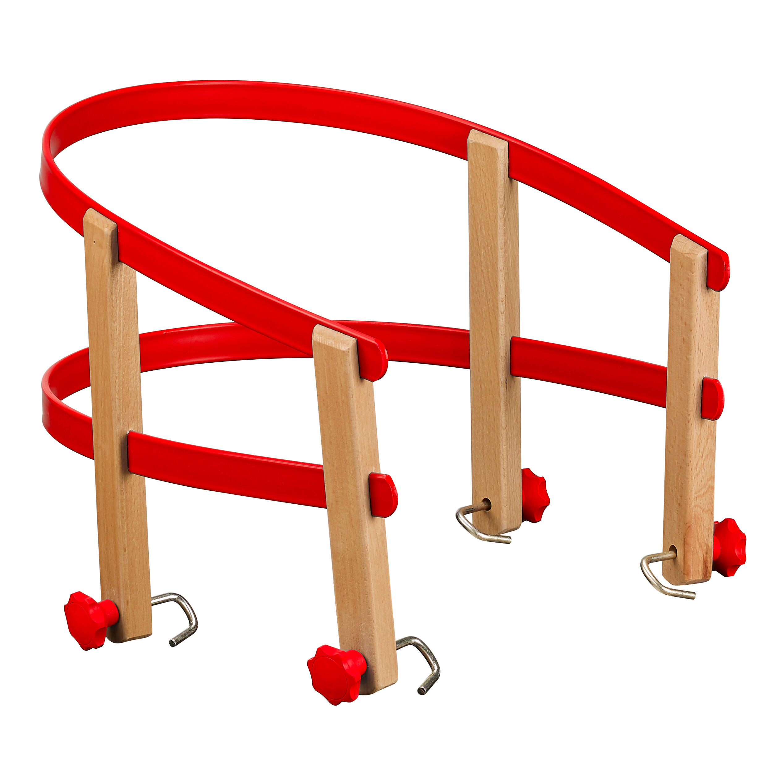 Kids' Wooden Sledge Seat Davos - Red 1/5