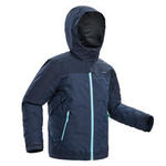 Quechua Warme waterdichte 3-in-1 jas voor de sneeuw meisjes SH500 X-Warm 8-14 jaar blauw