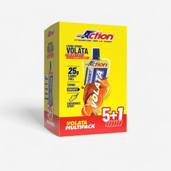 Promo 5+1 Gel energetico Carbo Sprint Volata Endurance Arancia Proaction
