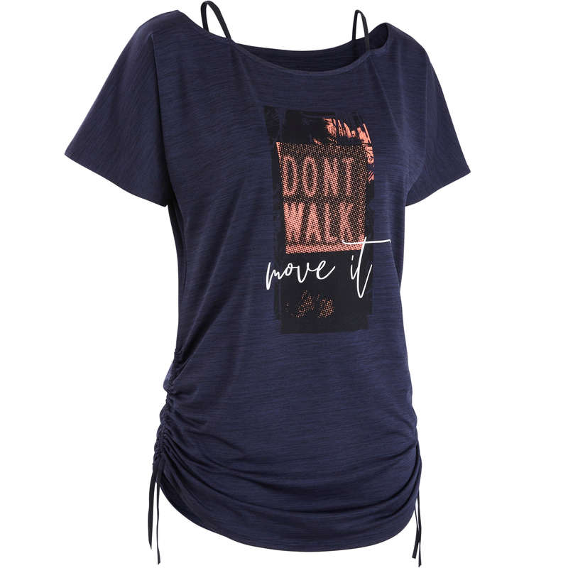 FITNESS DANCE WOMEN APPAREL Street Dance and Urban Dance - Women's Fitness Dance T-Shirt DOMYOS - Sports