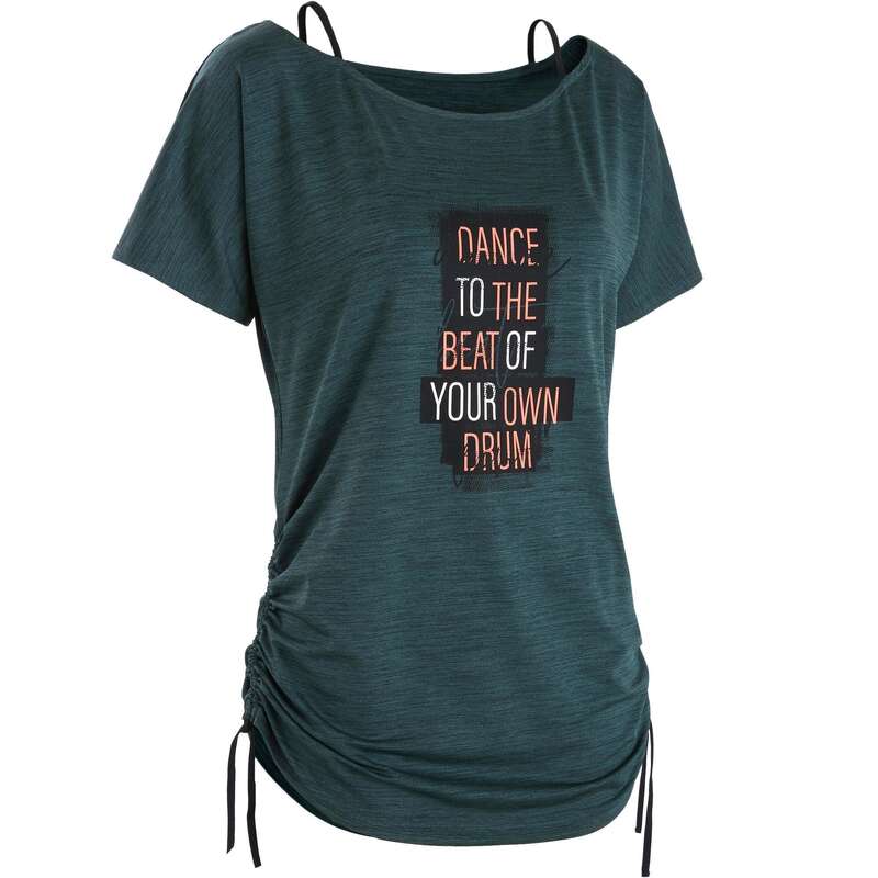 FITNESS DANCE WOMEN APPAREL - Women's Fitness Dance T-Shirt DOMYOS