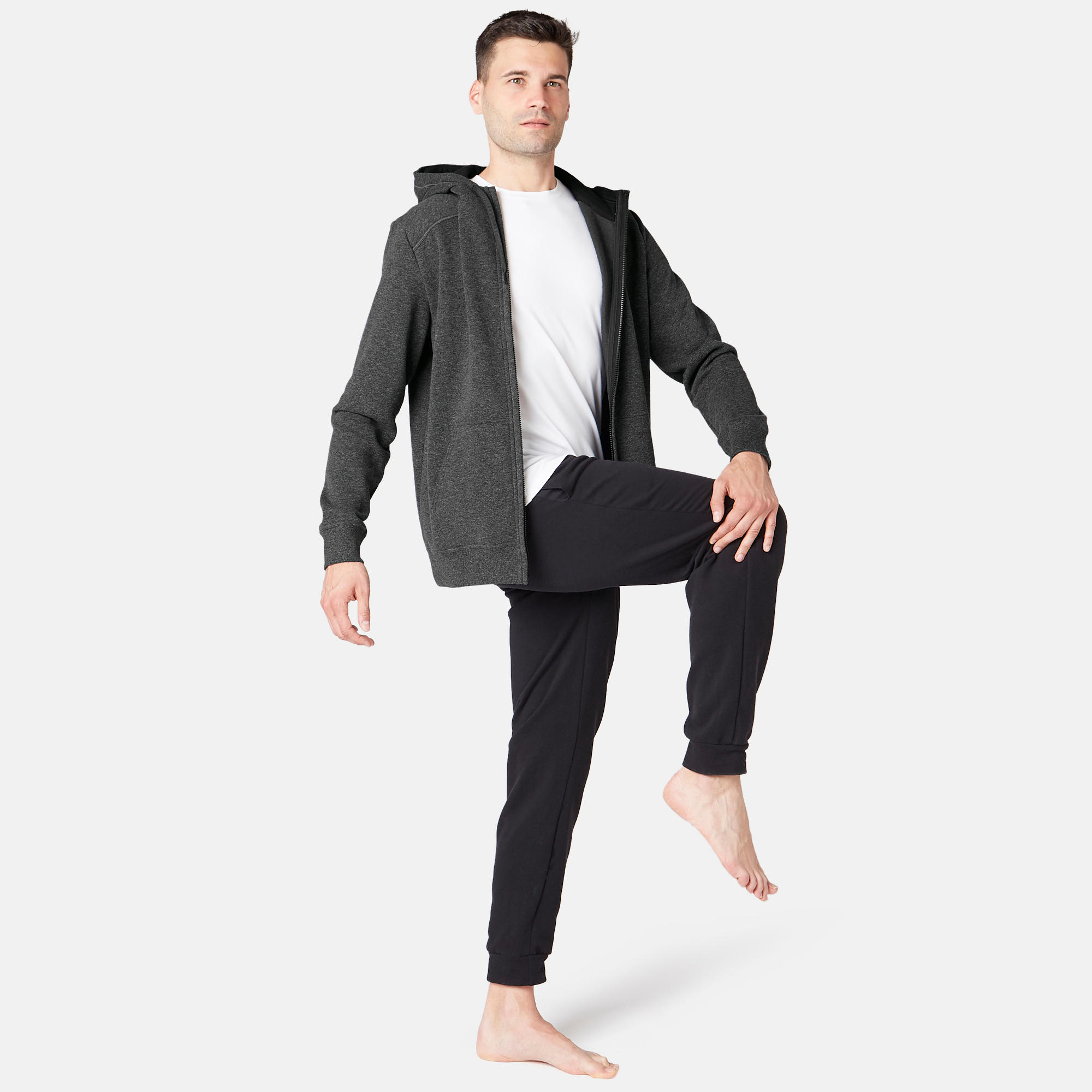 Men's Zip-Up Hooded Jacket 900 - Dark Grey 4/7