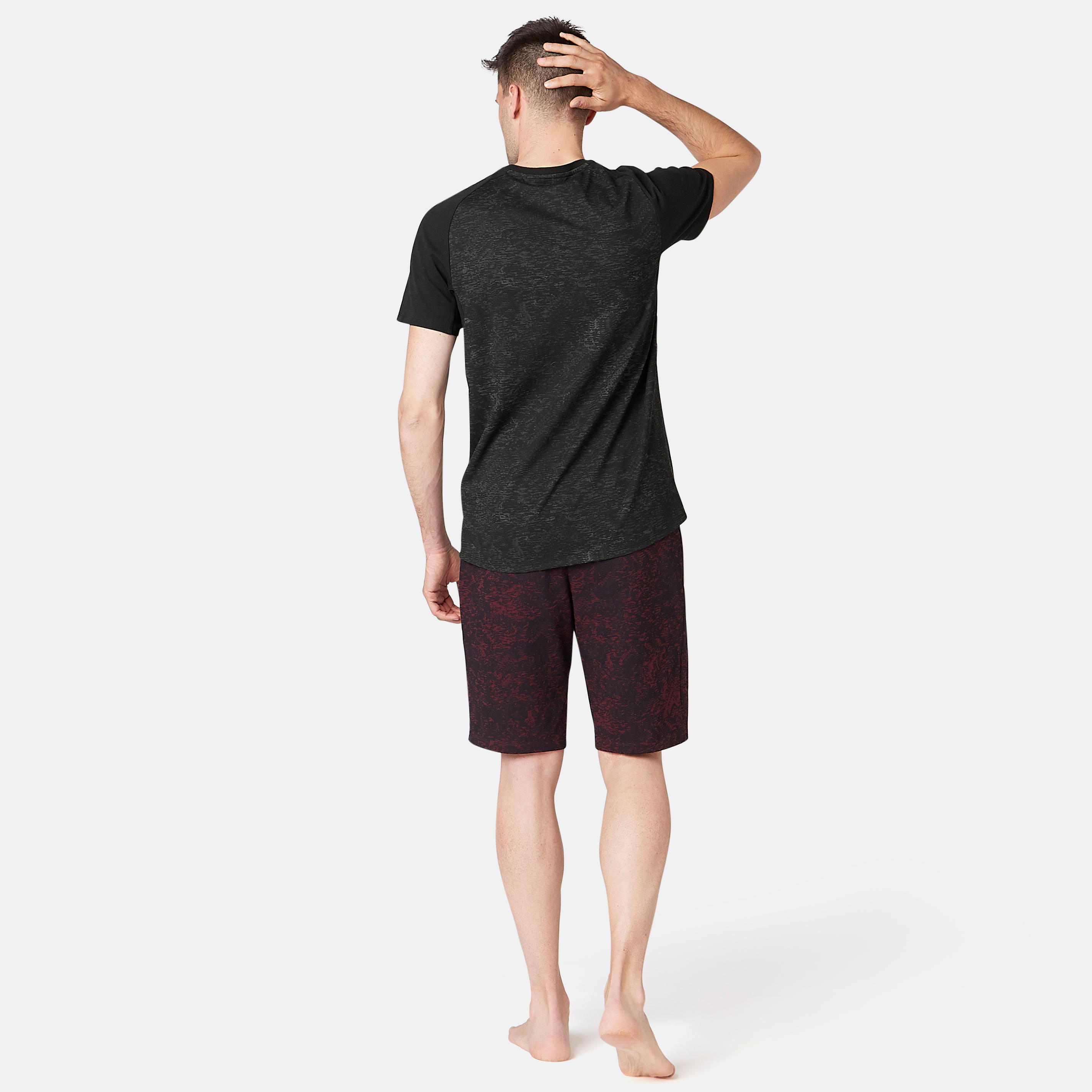 520 Regular-Fit Pilates & Gentle Gym T-Shirt - Dark Grey Print 4/6