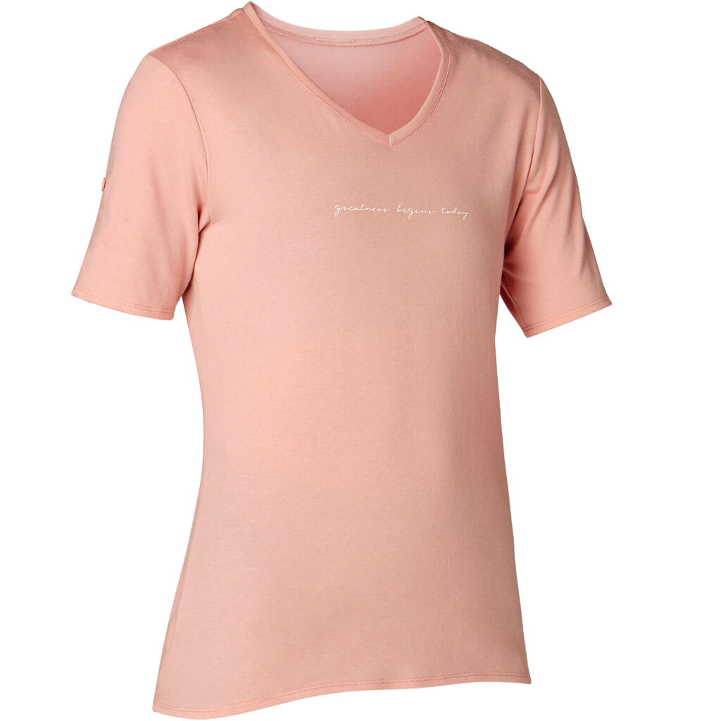 T-Shirt 510 regular Pilates Gym douce femme rose printé