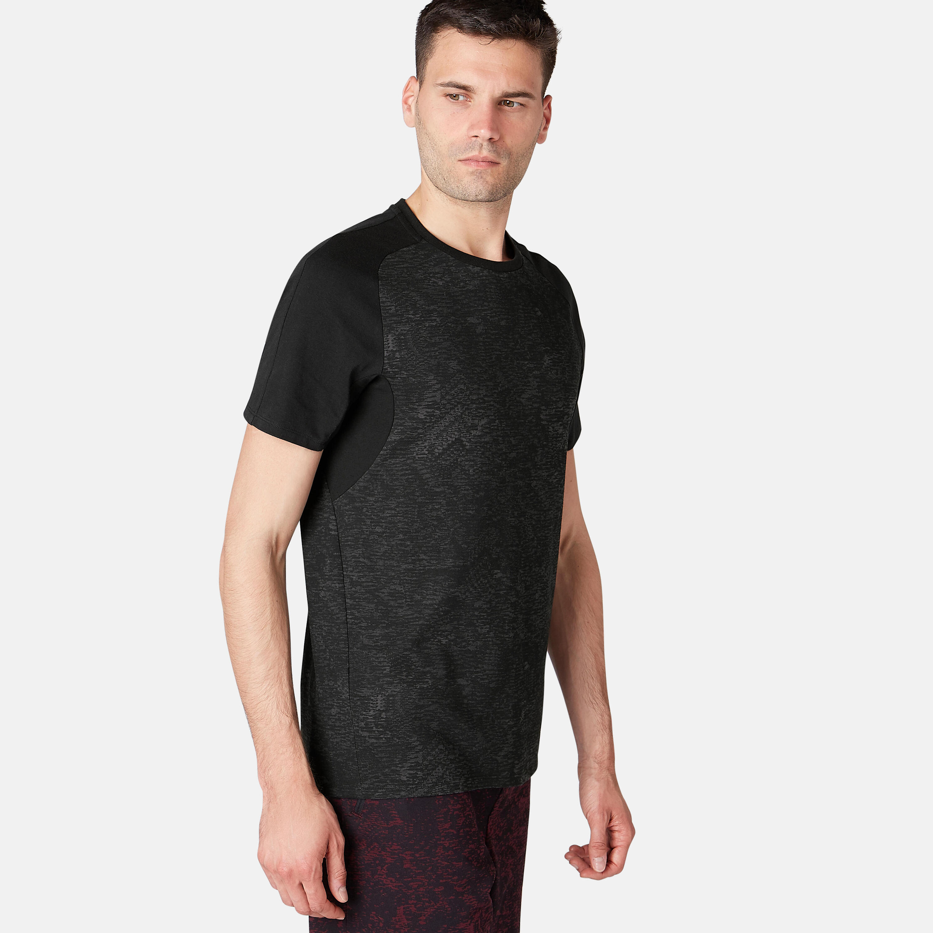 520 Regular-Fit Pilates & Gentle Gym T-Shirt - Dark Grey Print 2/6