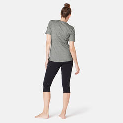 T-Shirt 510 regular Pilates Gym douce femme gris neps printé