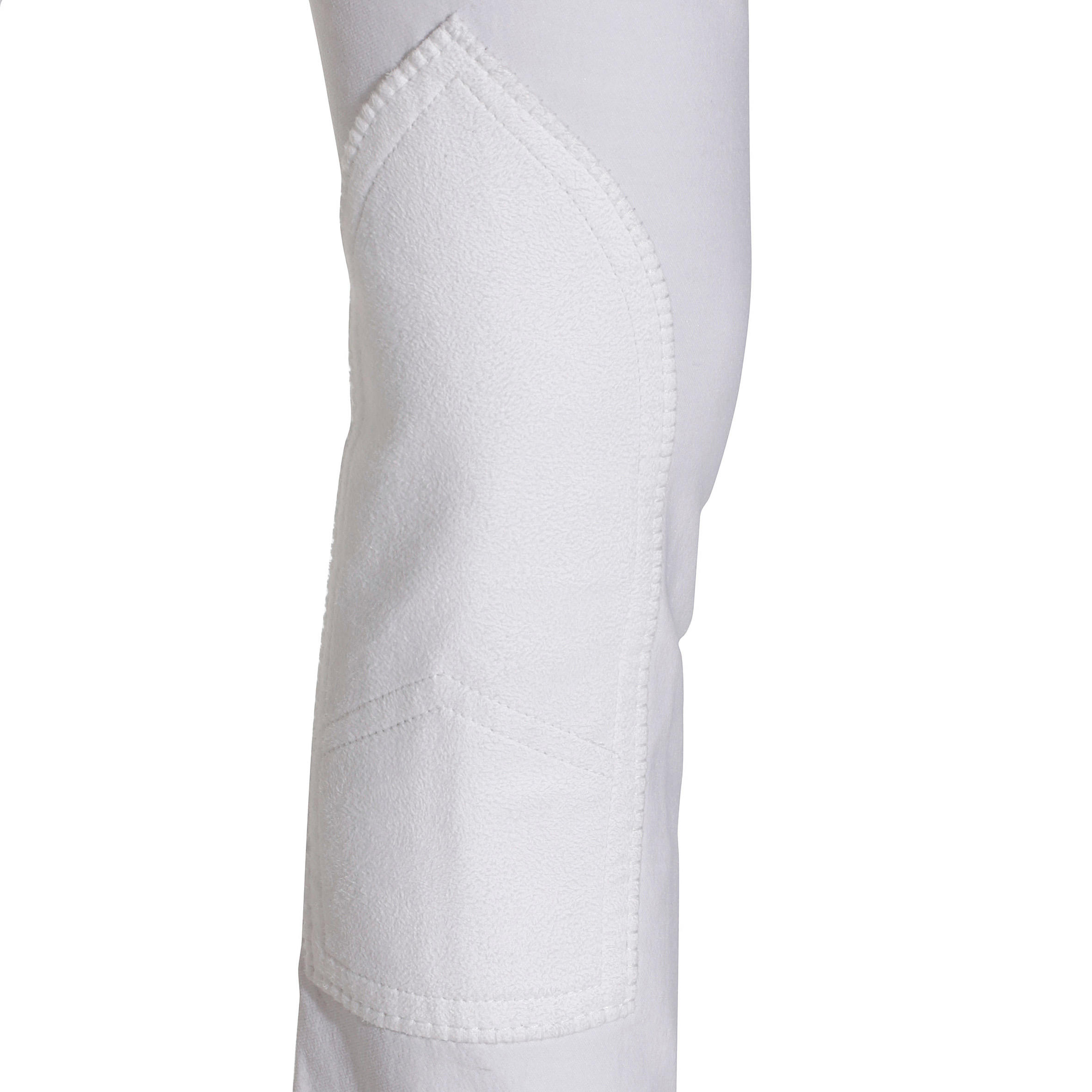 500 Kids' Horse Riding Show Jodhpurs - White 14/19