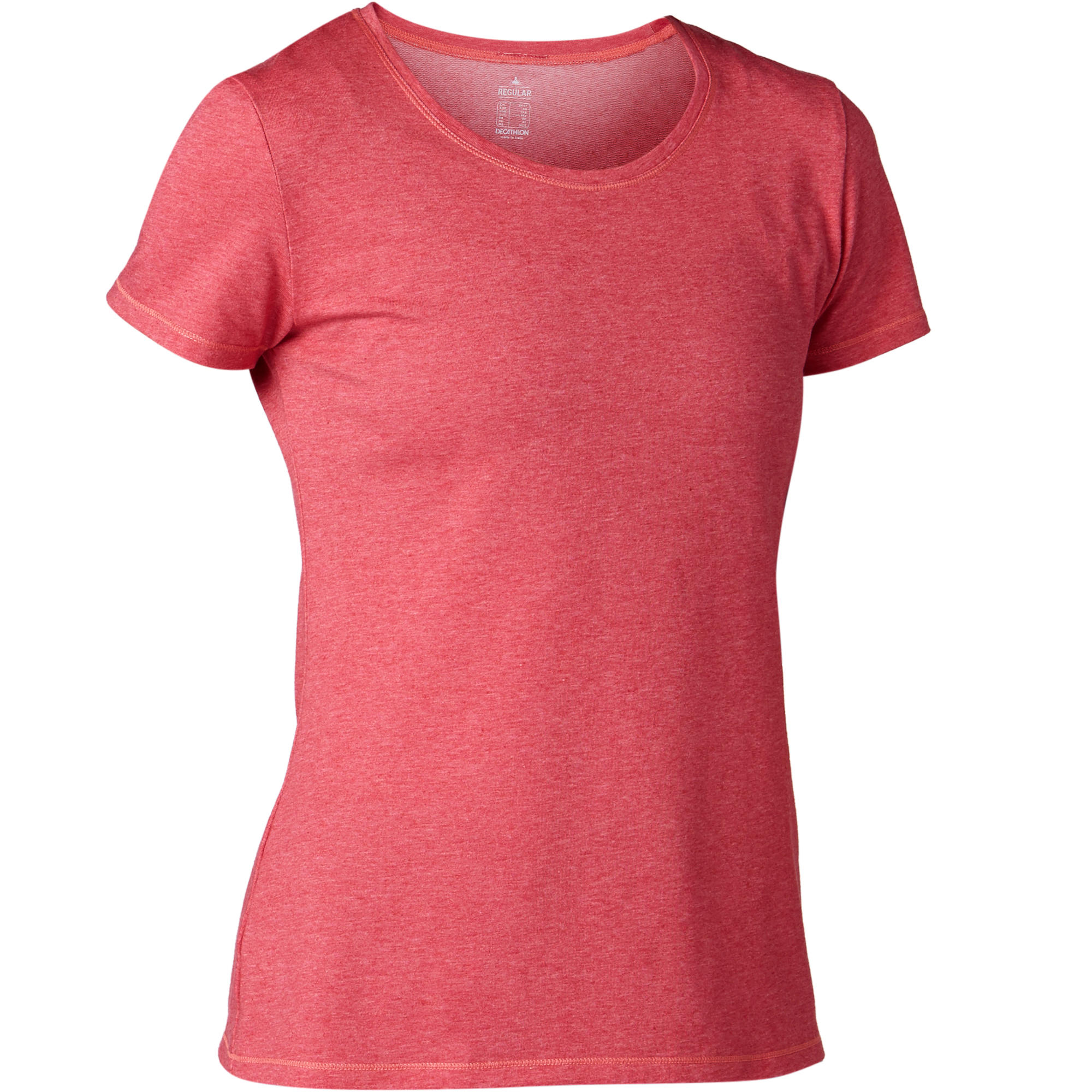 Women's Regular-Fit Pilates & Gentle Gym Sport T-Shirt 500 - Pink 6/6