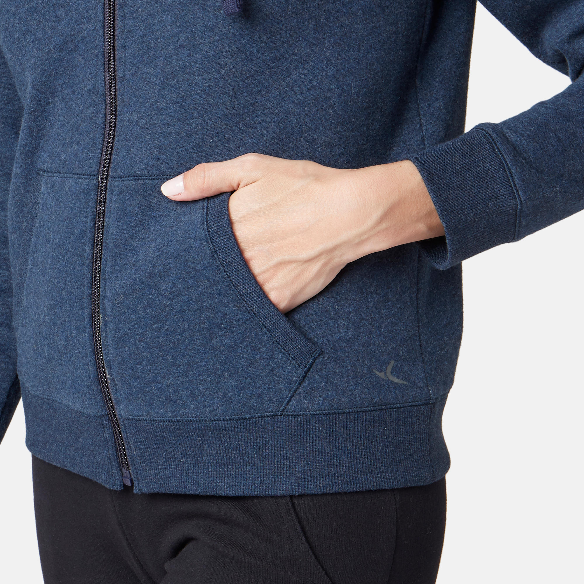 Women's Hooded Jacket 500 - Navy Blue 6/7