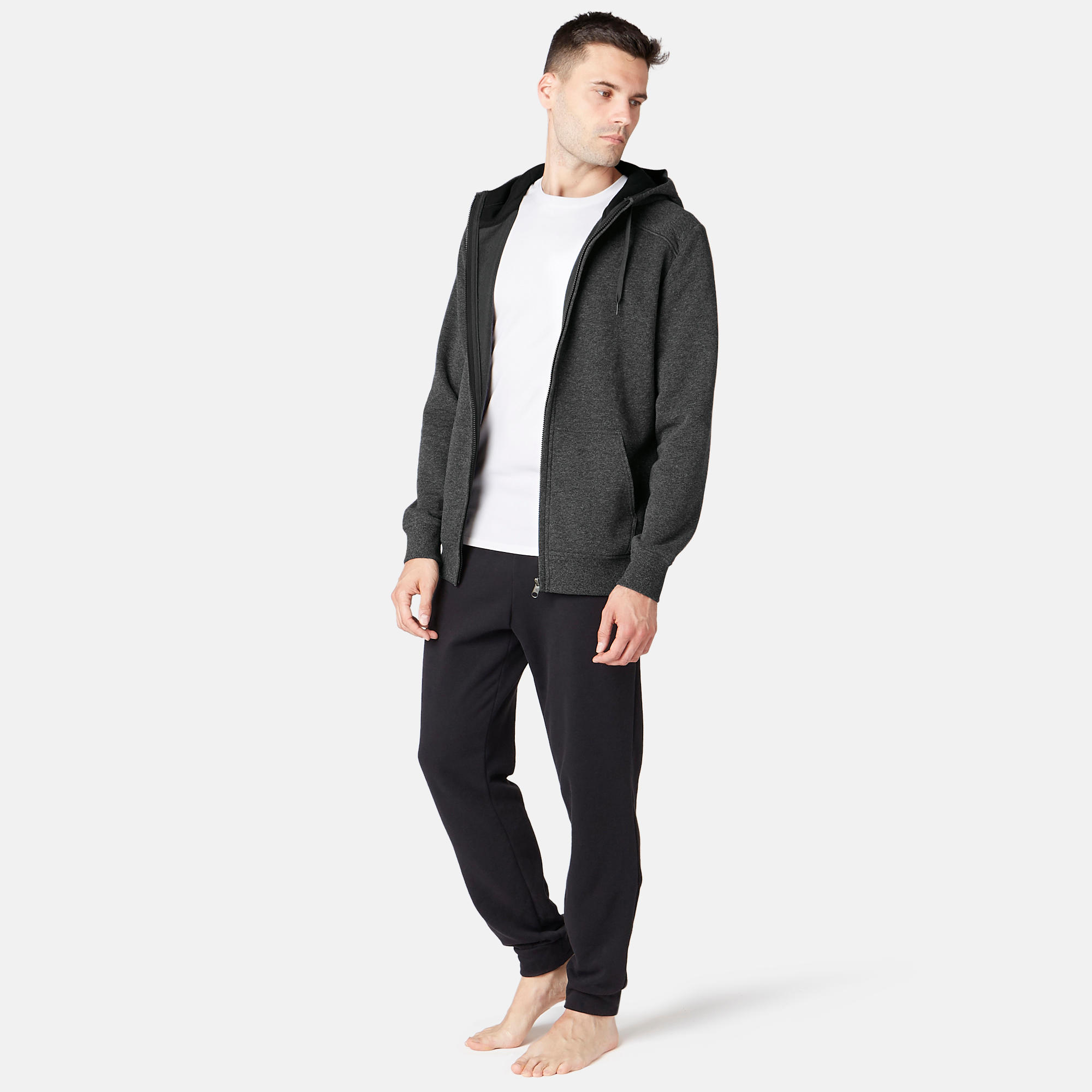 Men's Zip-Up Hooded Jacket 900 - Dark Grey 3/7