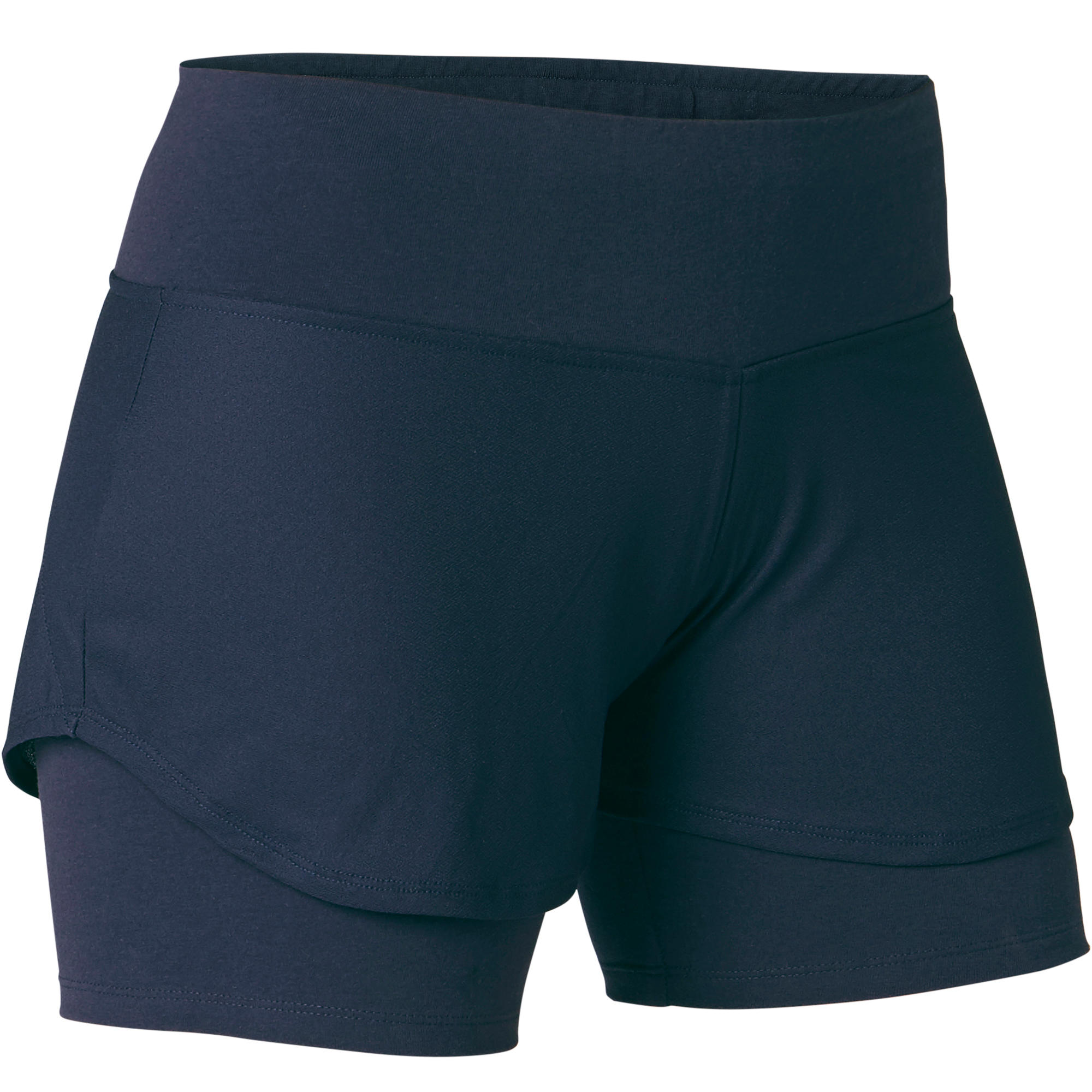 Eclipse Sporthose Kurz Schwarz Shorts 2-in1 Damen Baumwolle
