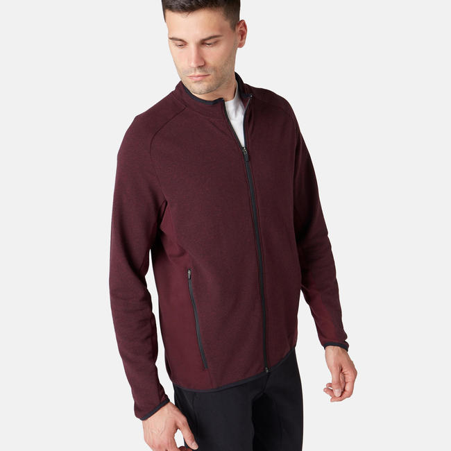 Men's Gym Jacket 500 Burgundy