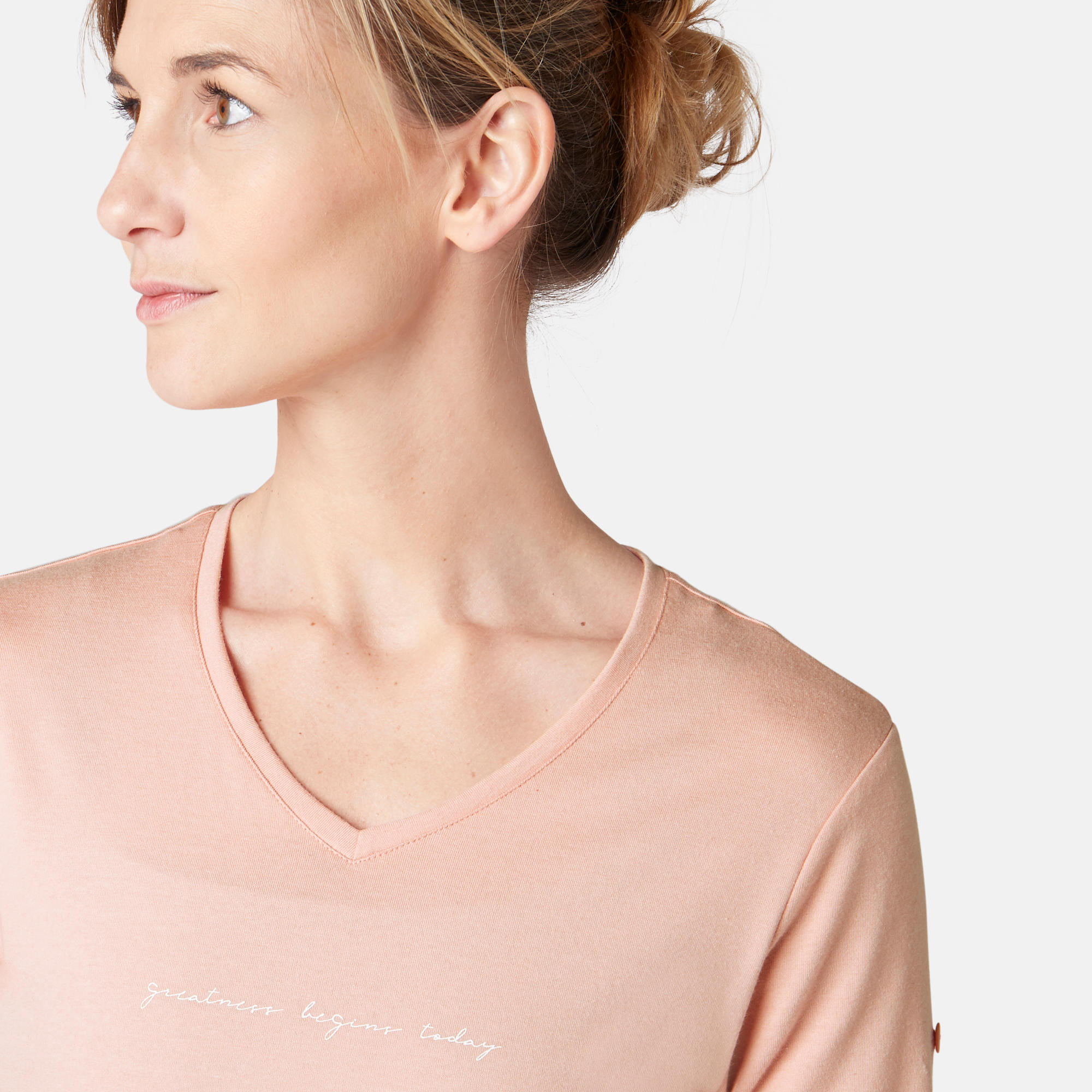510 Women's Regular-Fit Gentle Gym & Pilates T-Shirt - Pink Print 5/7
