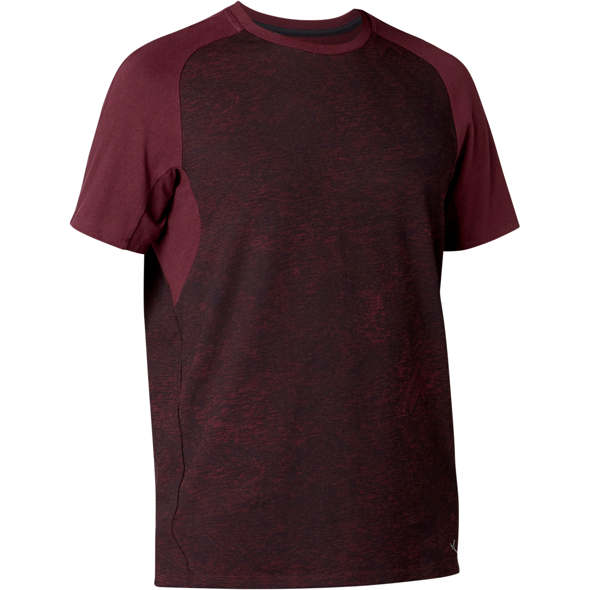 

520 Regular-Fit Pilates & Gentle Gym T-Shirt - Burgundy Print -  By NYAMBA | Decathlon, Red
