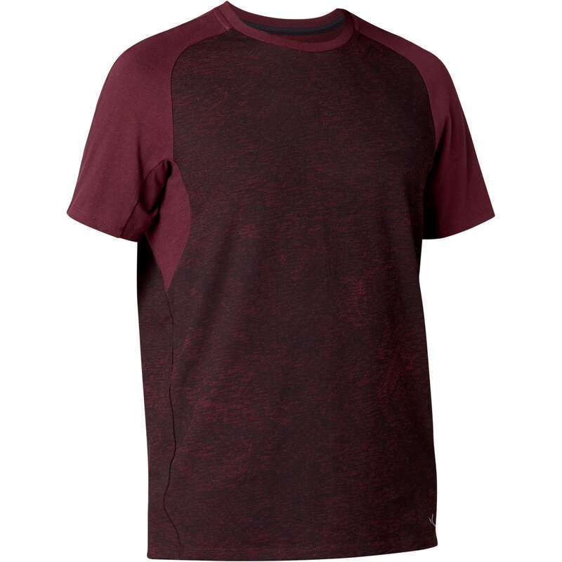 MAN GYM, PILATES APPAREL Clothing - 520 Reg Gym T-Shirt - Burgundy NYAMBA - Tops