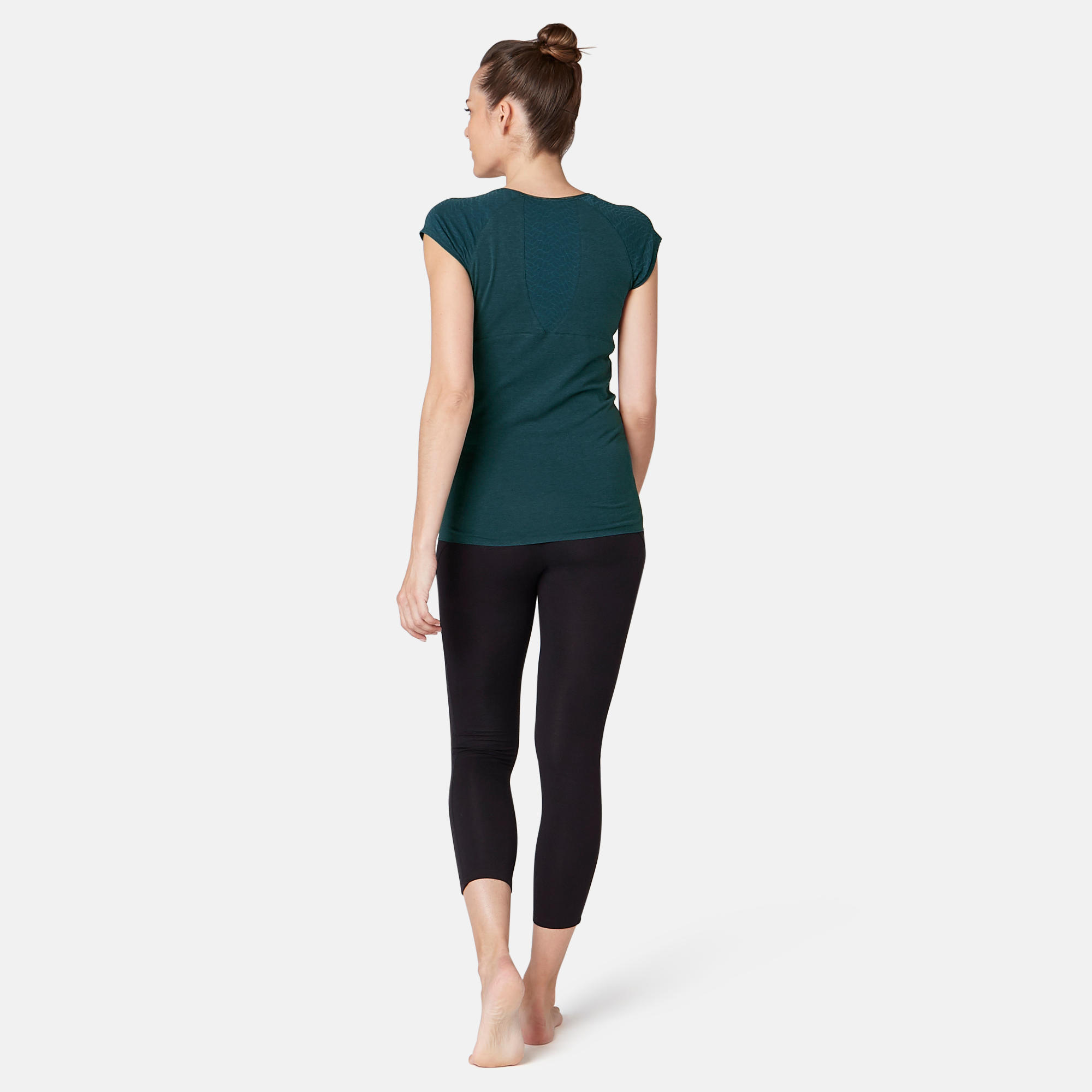 530 Women's Burnout Pilates & Gentle Gym T-Shirt - Teal 4/9