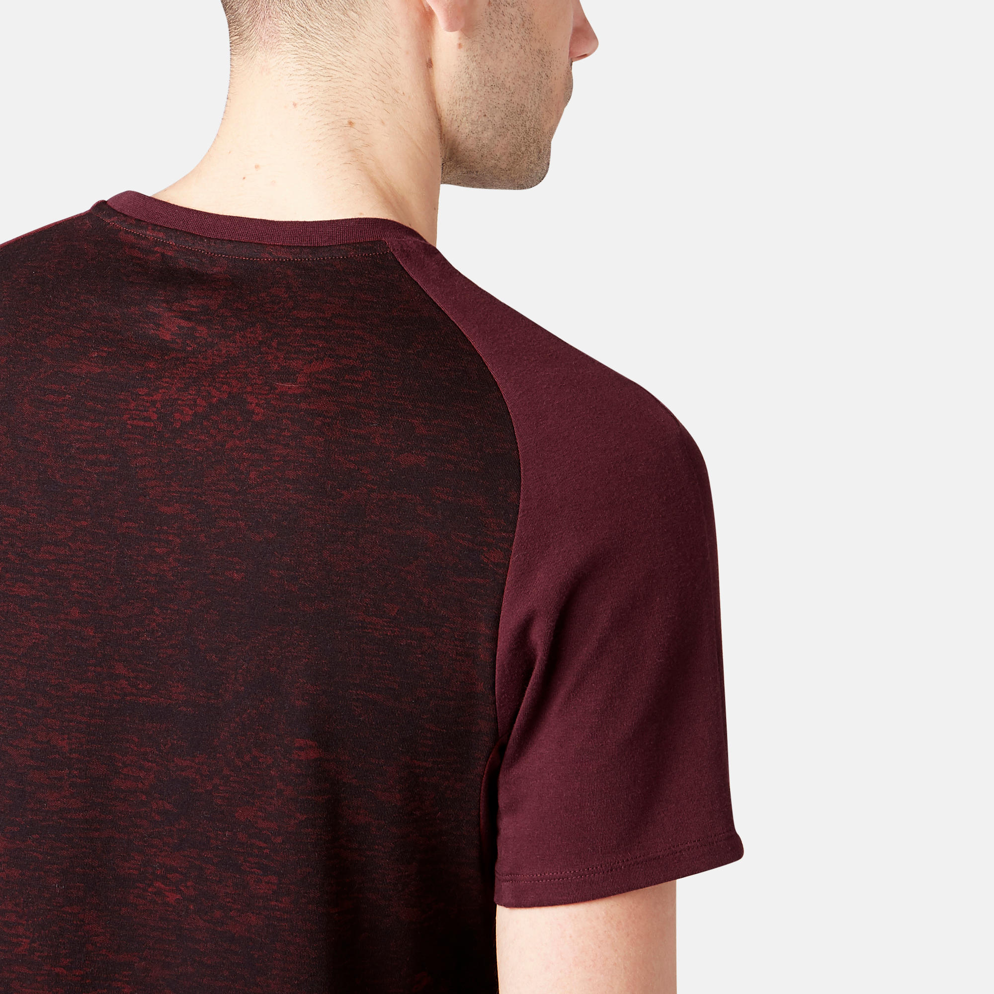 520 Regular-Fit Pilates & Gentle Gym T-Shirt - Burgundy Print 8/8