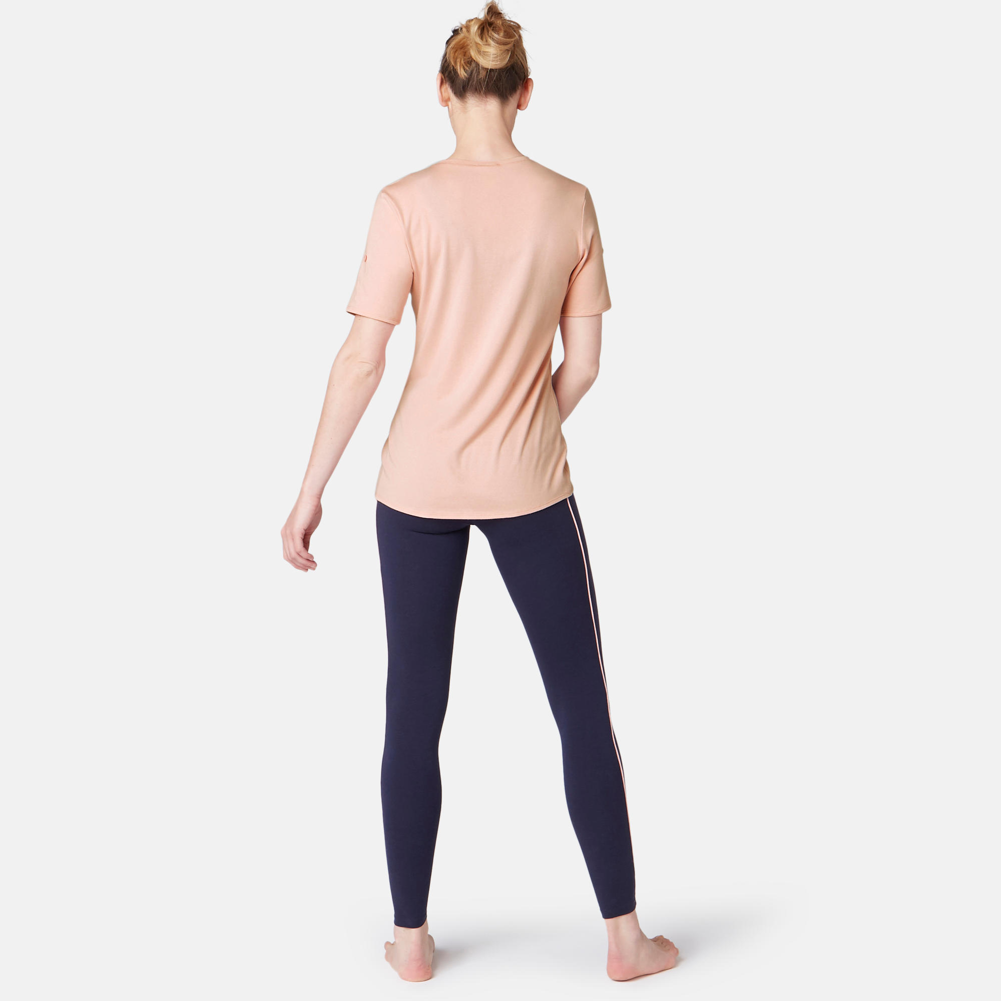 510 Women's Regular-Fit Gentle Gym & Pilates T-Shirt - Pink Print 4/7