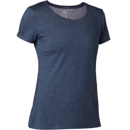 Women's Regular-Fit Fitness T-Shirt 500 - Blue