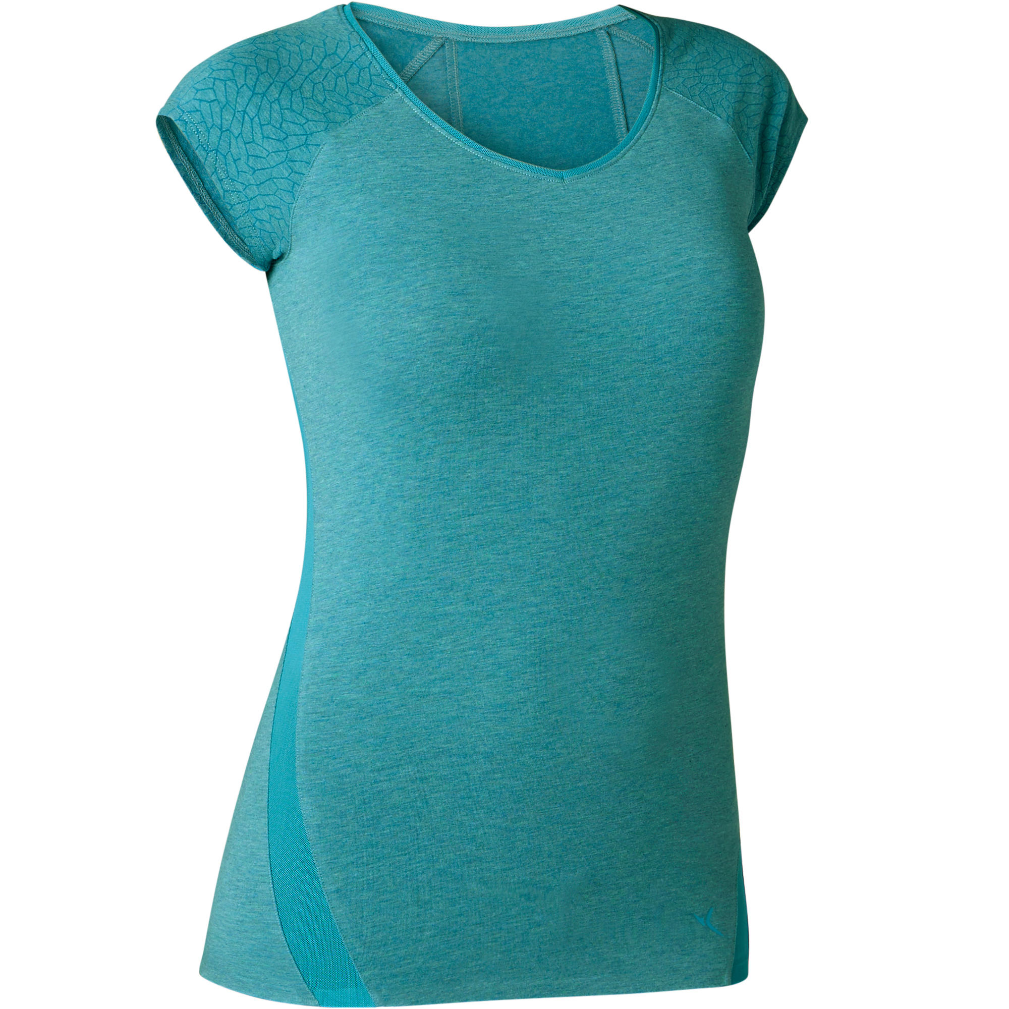 530 Women's Burnout Pilates & Gentle Gym T-Shirt - Mottled Green 9/9