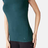 530 Women's Burnout Pilates & Gentle Gym T-Shirt - Teal