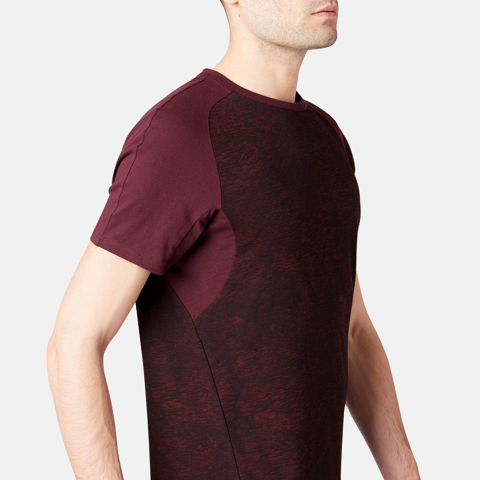 520 Regular-Fit Pilates & Gentle Gym T-Shirt - Burgundy Print 6/8