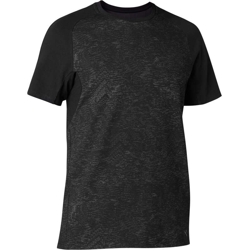 MAN GYM, PILATES APPAREL Clothing - 520 Gym T-Shirt - Grey Print NYAMBA - Tops