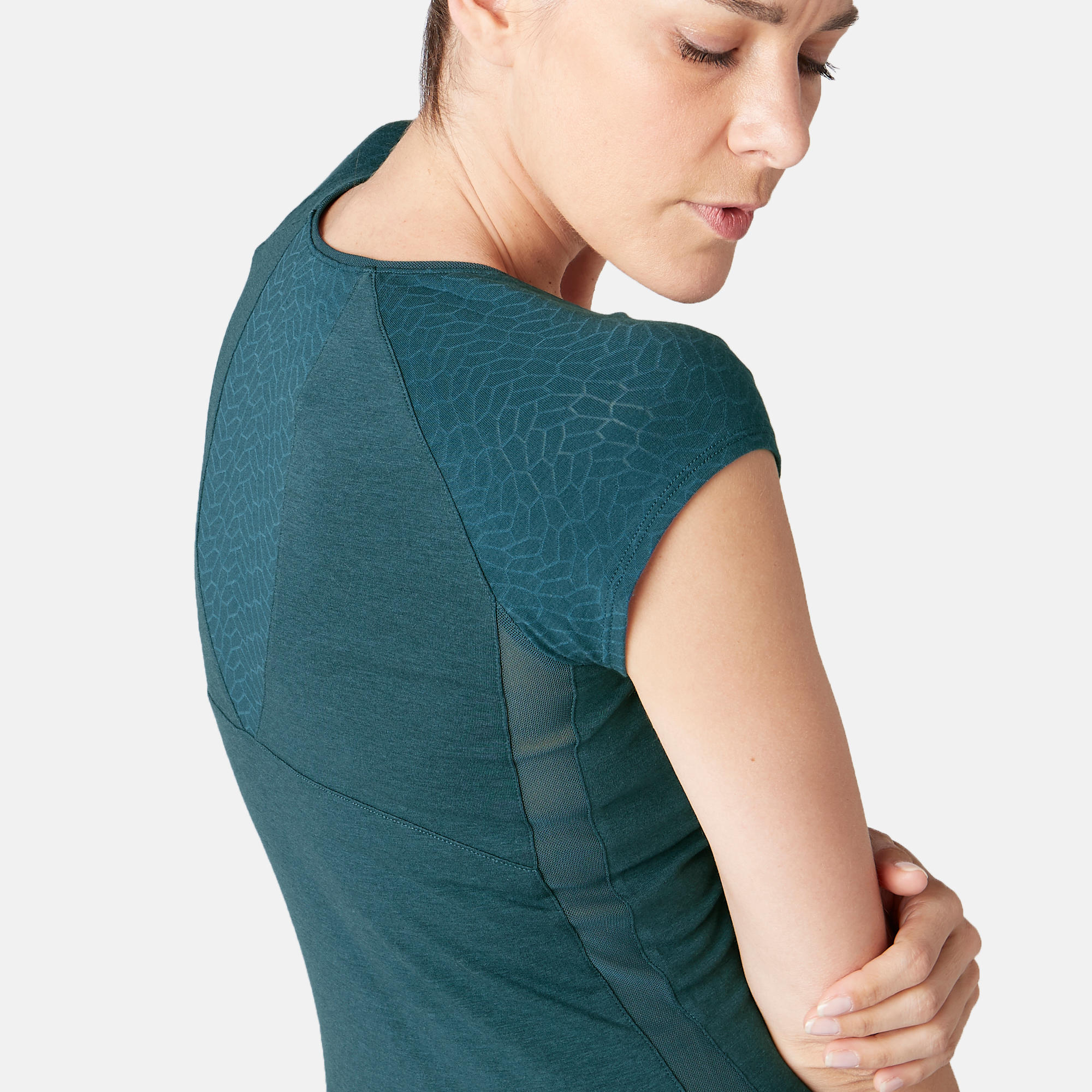 530 Women's Burnout Pilates & Gentle Gym T-Shirt - Teal 6/9