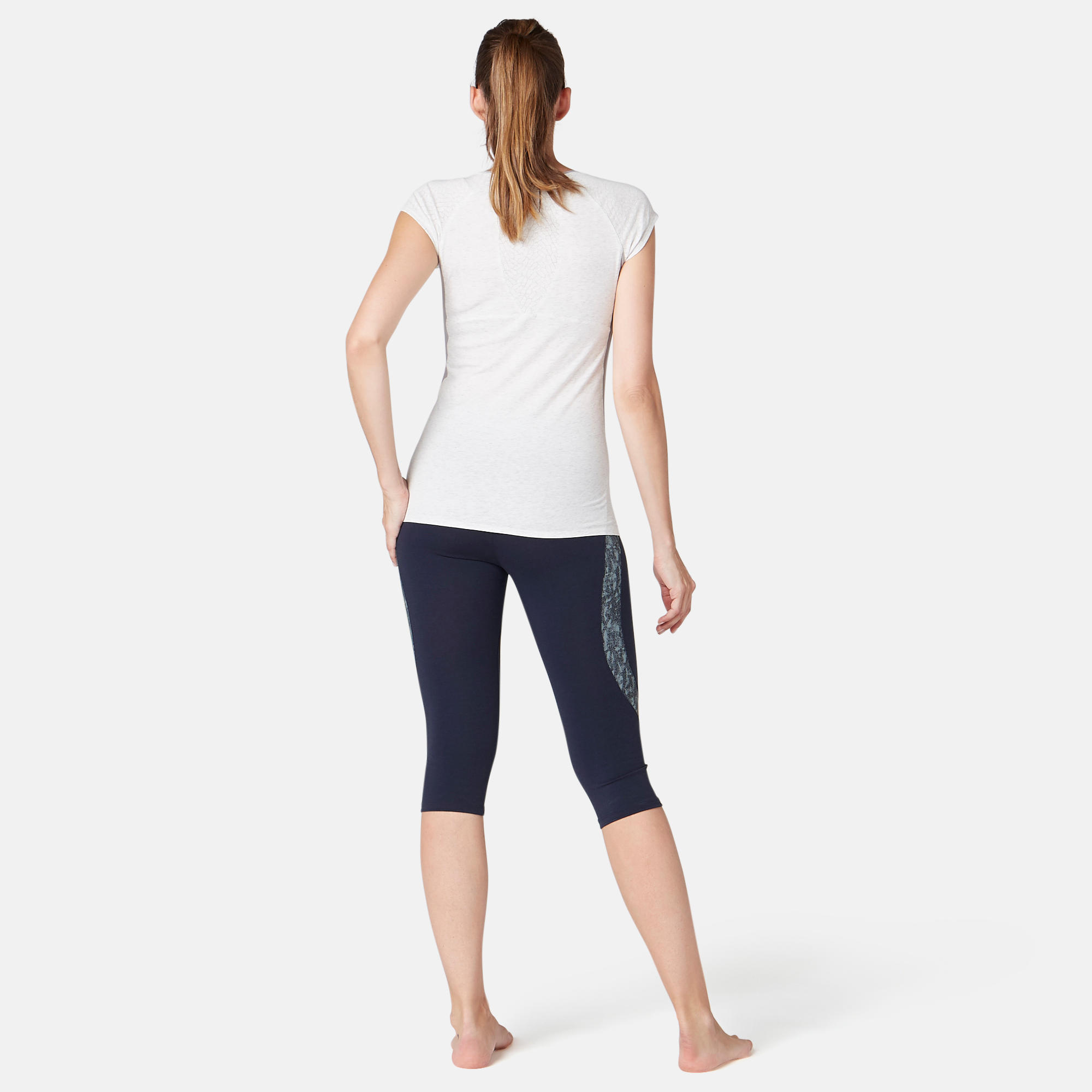 Women's Slim Fitness Cropped Bottoms 520 - Navy Blue 5/9