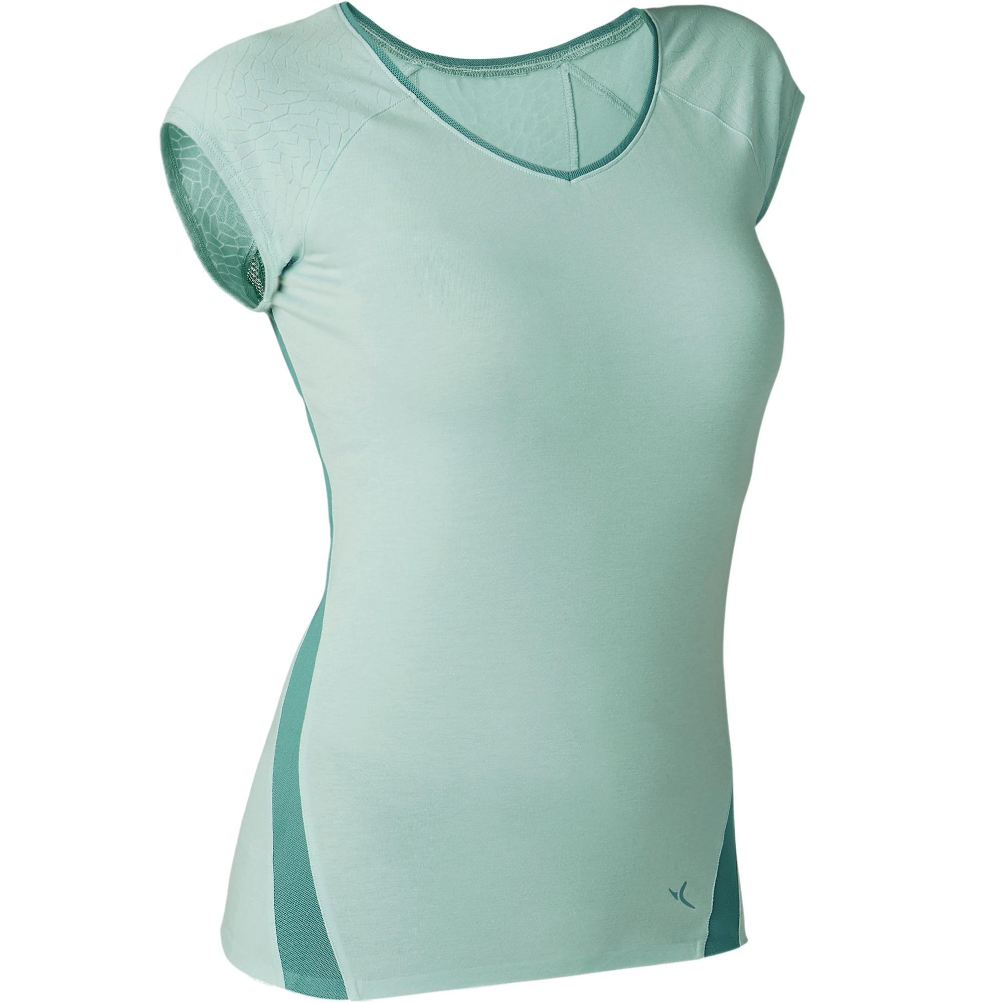 530 Women's Burnout Pilates & Gentle Gym T-Shirt - Light Blue 9/9