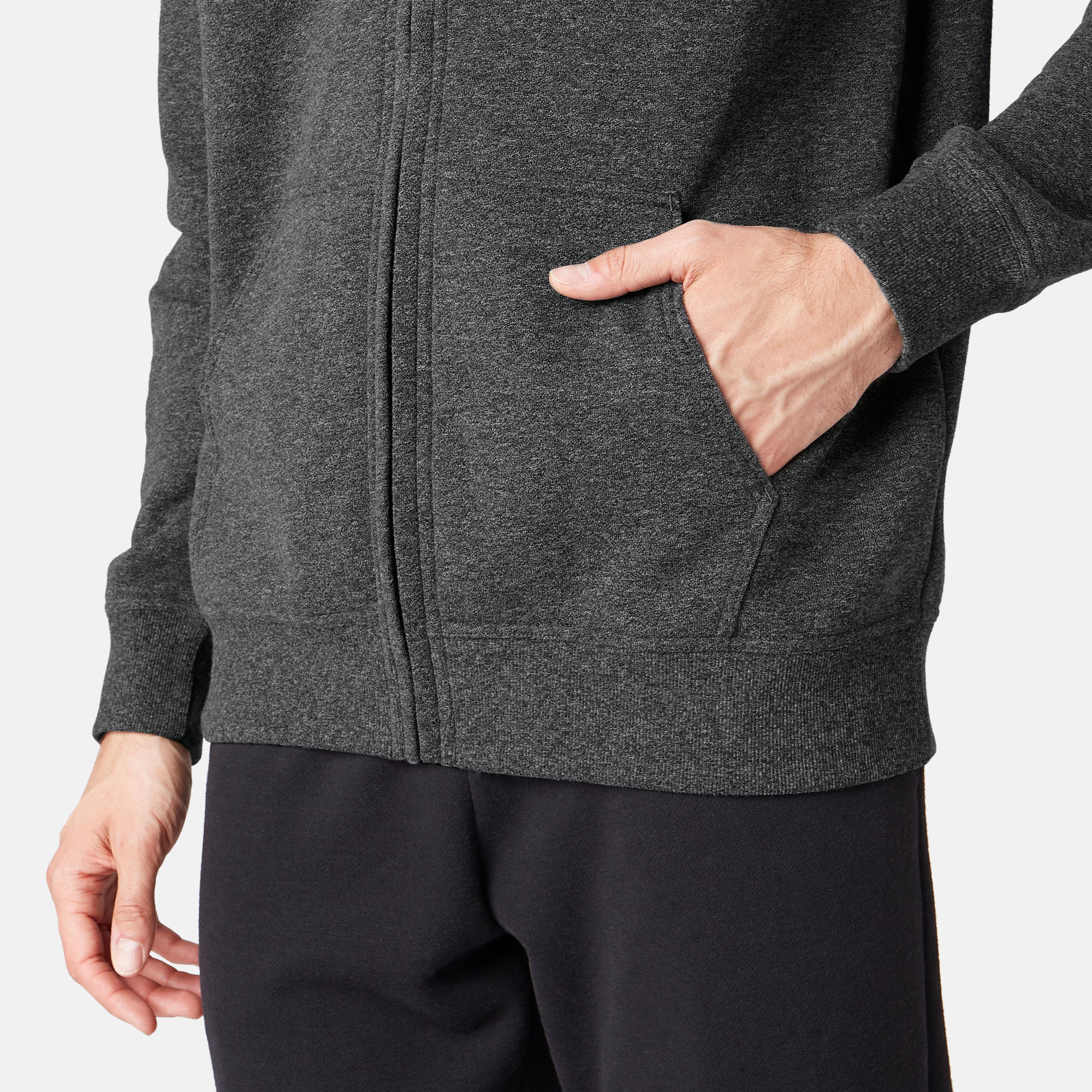Men's Zip-Up Hooded Jacket 900 - Dark Grey 7/7