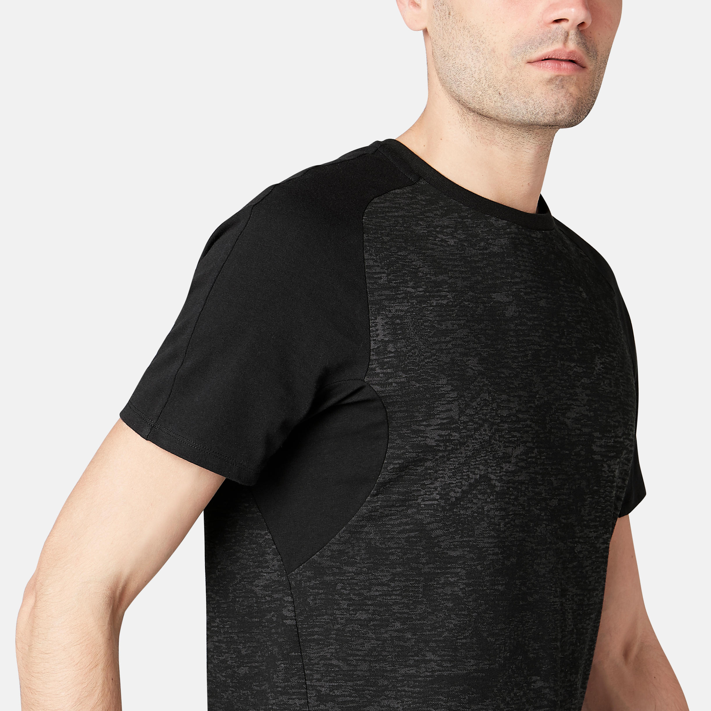 520 Regular-Fit Pilates & Gentle Gym T-Shirt - Dark Grey Print 5/6