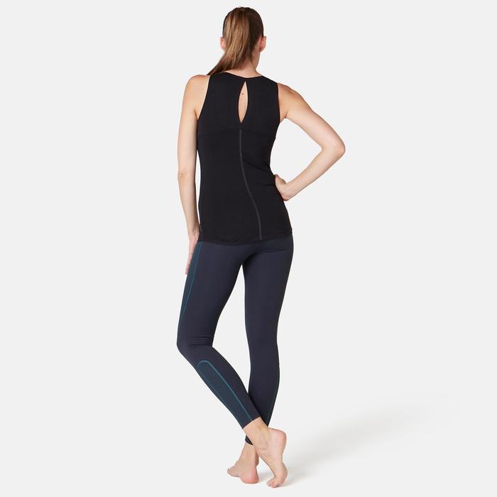 Legging 560 Slim Ventre Plat Et Galbant Fitness Femme Noir Print Dots