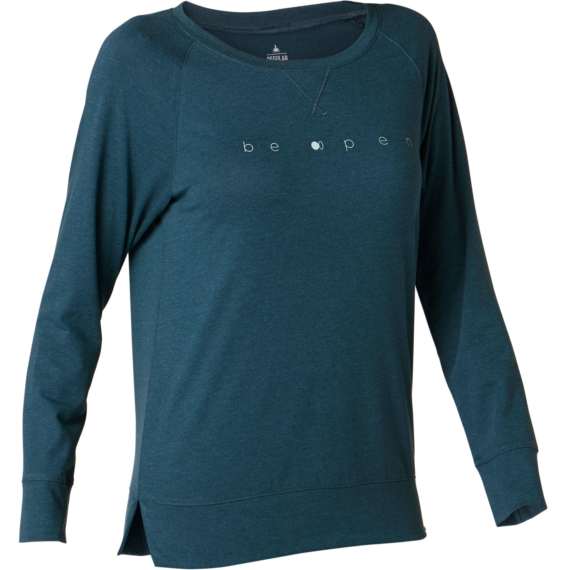Domyos Damesshirt 500 Met Lange Mouwen Voor Pilateslichte Gym Eendenblauw Print domyos kopen in de aanbieding Domyos Damesshirt 500 Met Lange Mouwen Voor Pilateslichte Gym Eendenblauw Print domyos kopen in de aanbieding