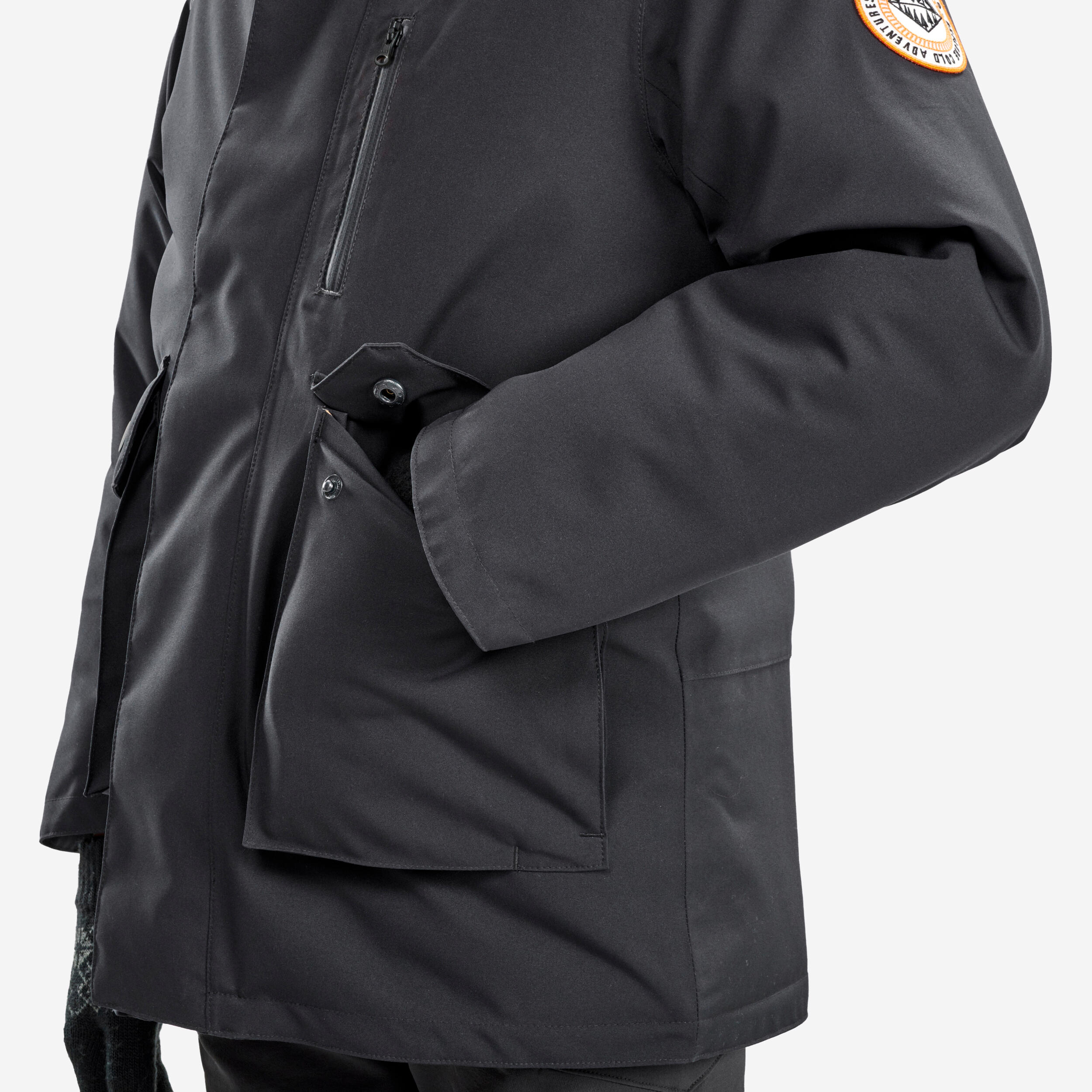 QUECHUA Detská turistická parka - bunda SH900 do -17 °C hrejivá a nepremokavá 7-15 rokov 8-9 r (131-140 cm) · záber 10